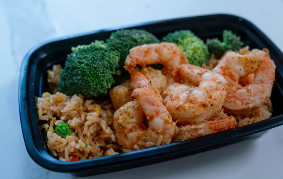 Sautéed Shrimp Fried Rice w/ Broccoli & Soy Sauce