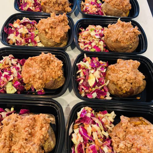 Loaded Sweet Potato Sloppy Joe w Tangy Slaw