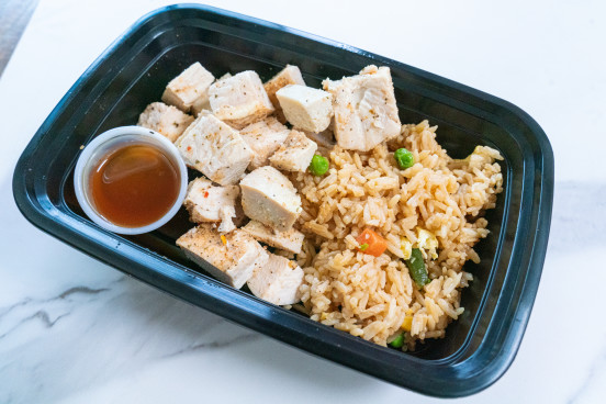 Orange Chicken w/ Fried Rice & Orange Sauce