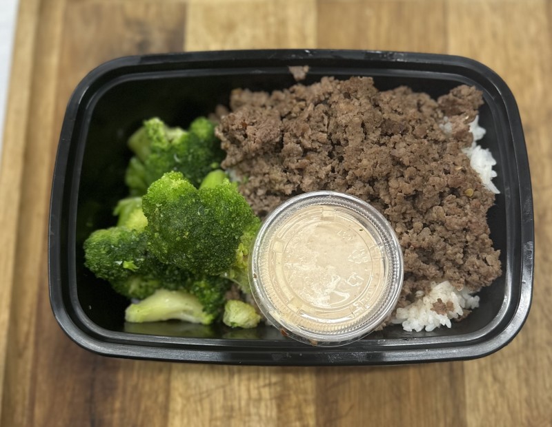 Korean Beef Bowl with Choice of Rice and Vegetable