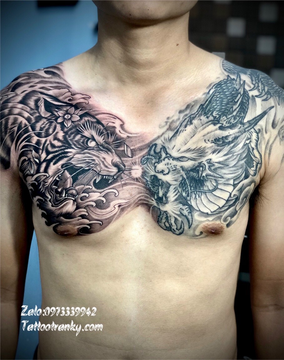 Dragons fight tigers