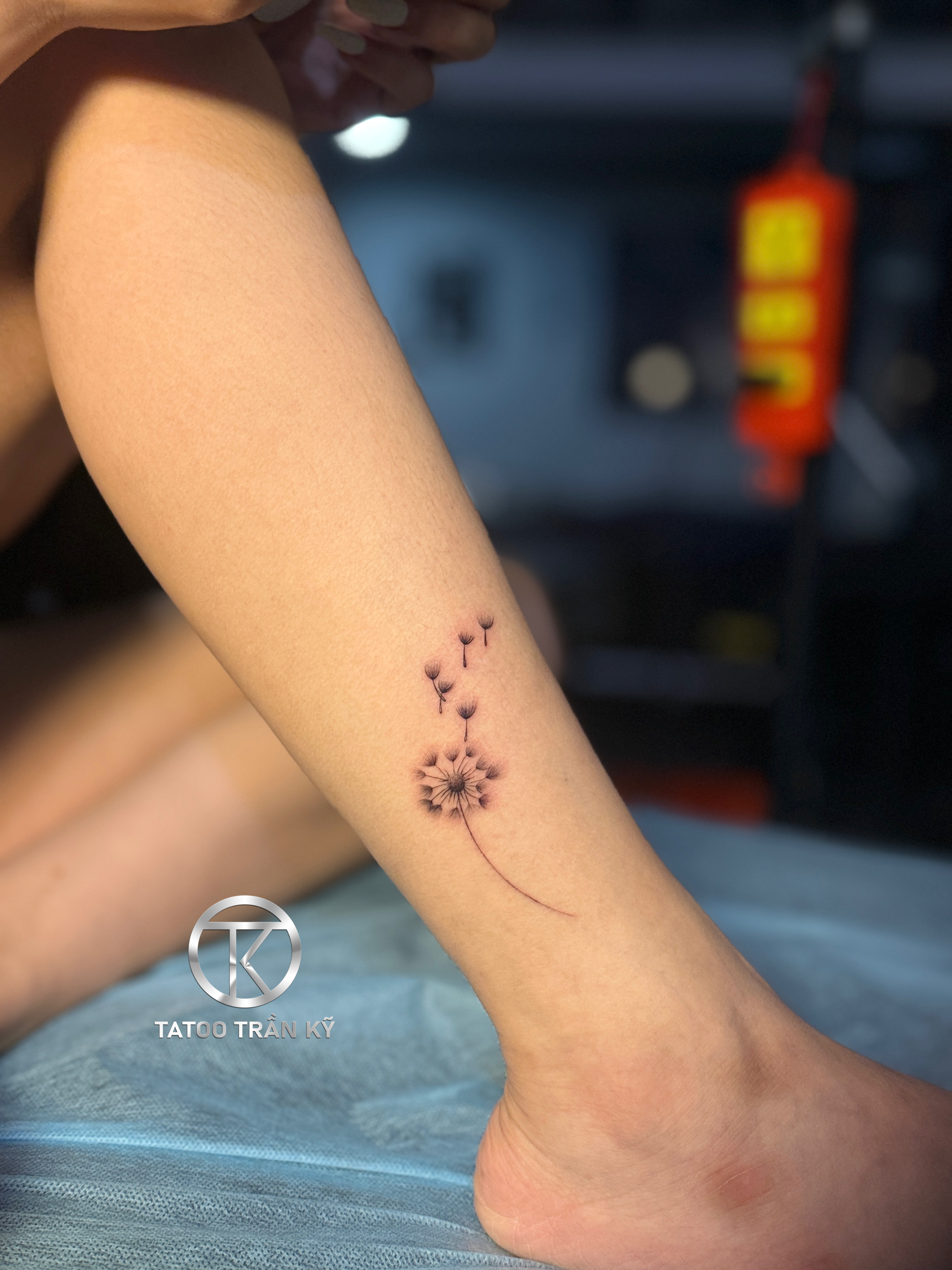 Dandelion flower tattoo