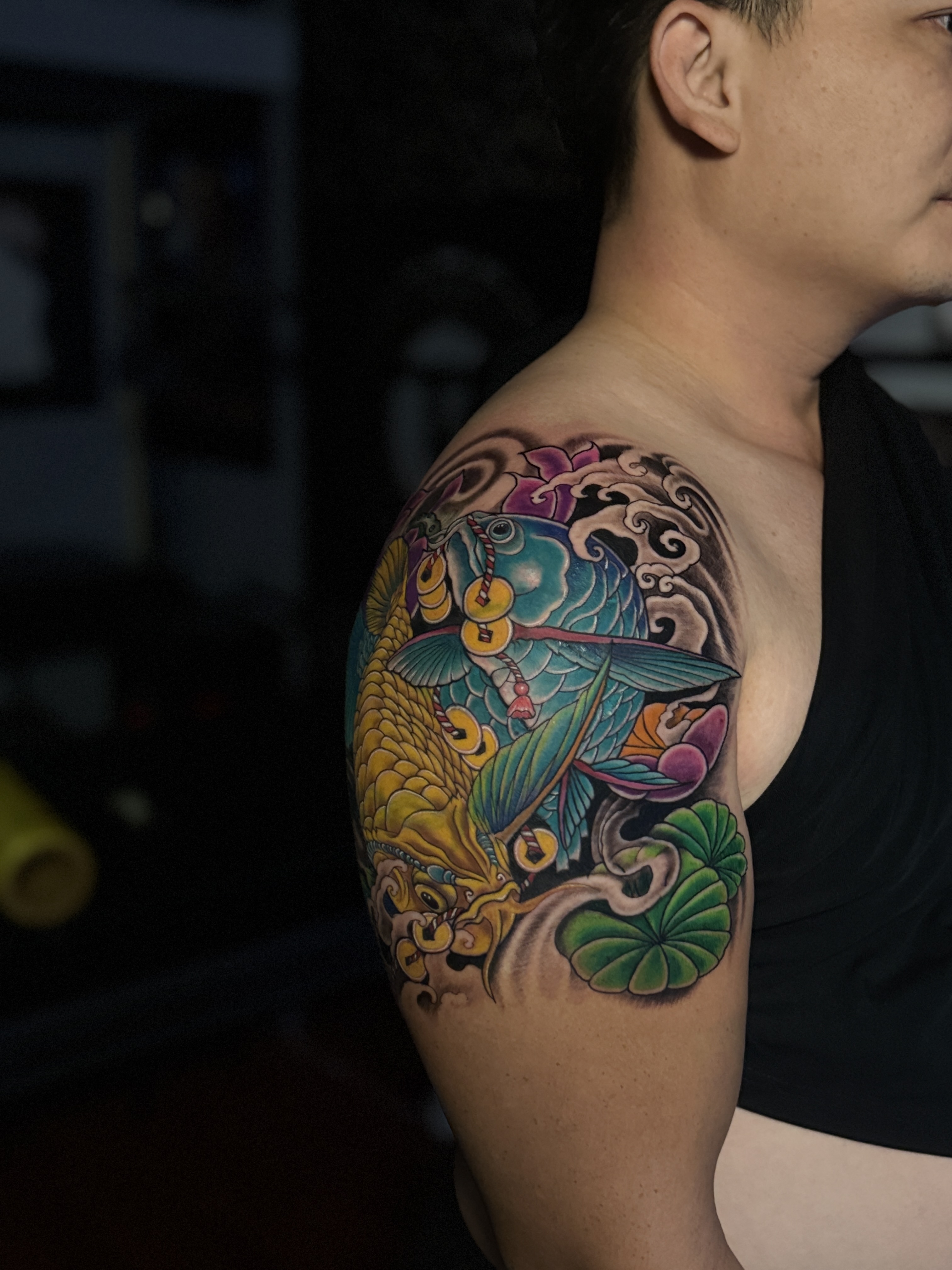Xăm cá rồng bắp tay - 2