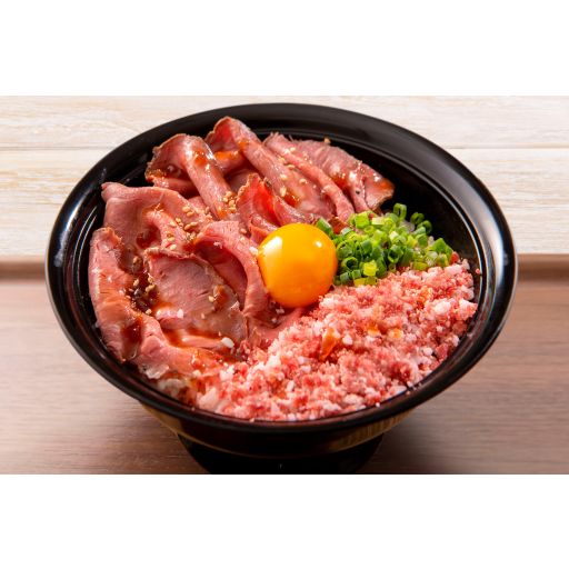 牛トロ＆ローストビーフ丼-0
