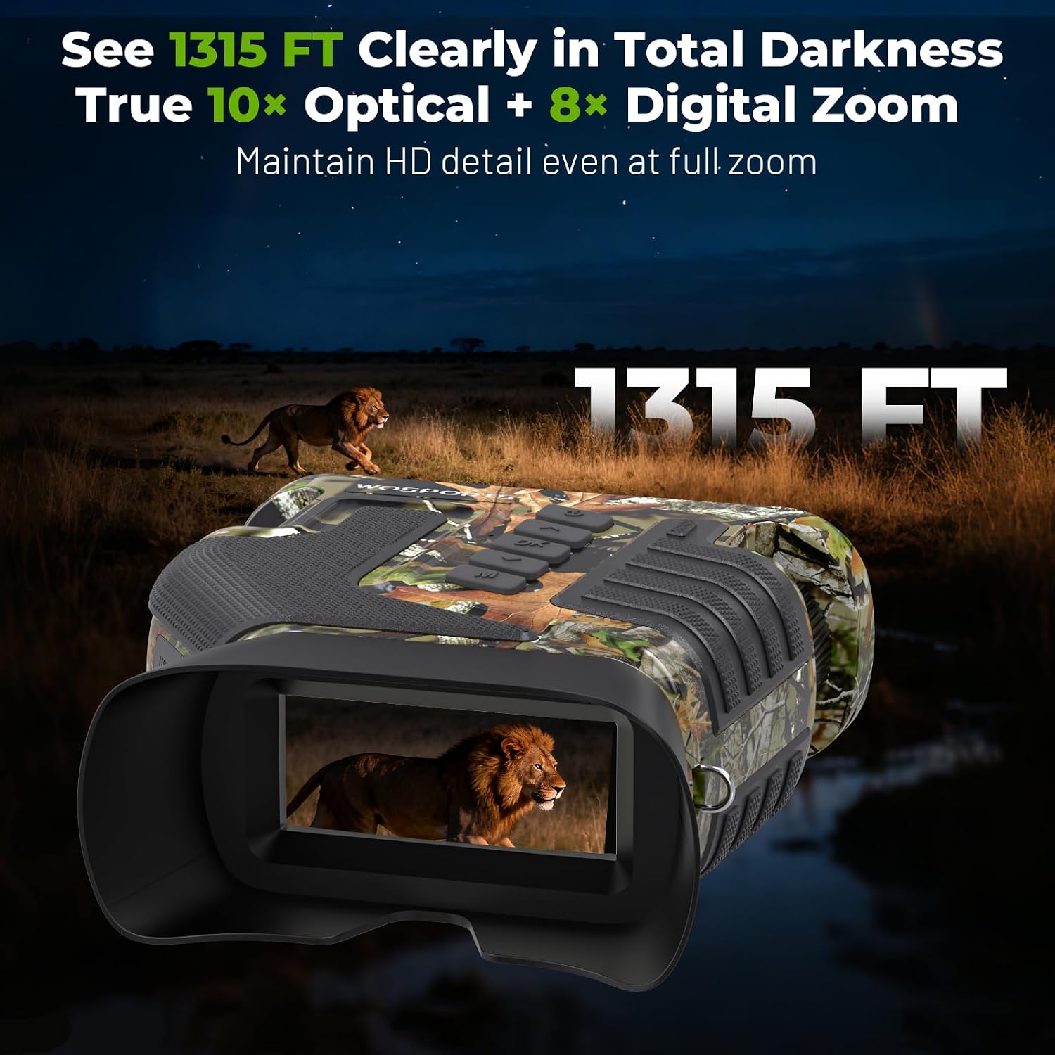 4K Night Vision Goggles, 80X Total Magnification, 64GB TF Card — image 3 of 9