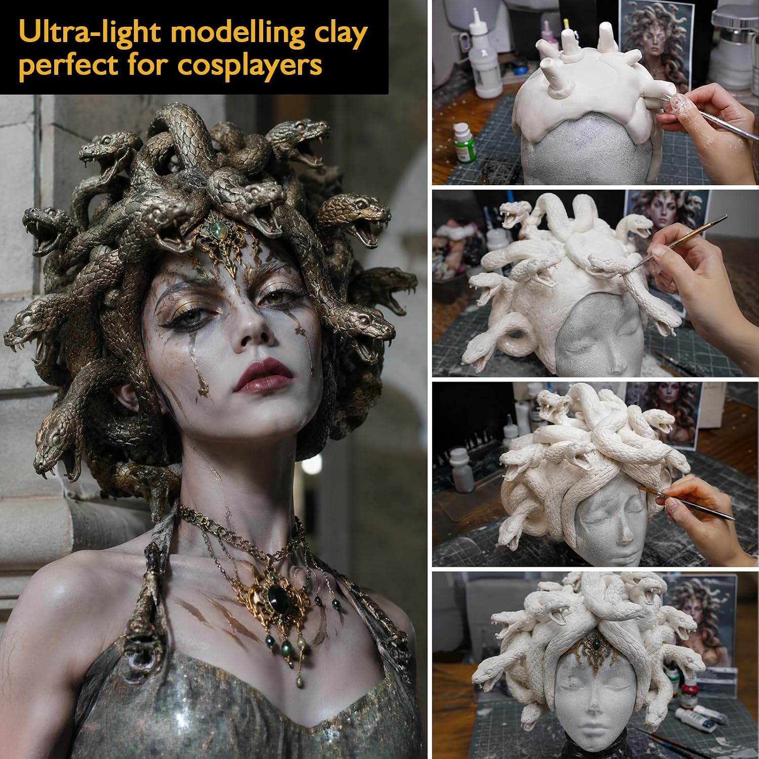 Modeling air Dry Foam Clay White Cosplay Magic Clay 100g (3.53oz) — image 2 of 8