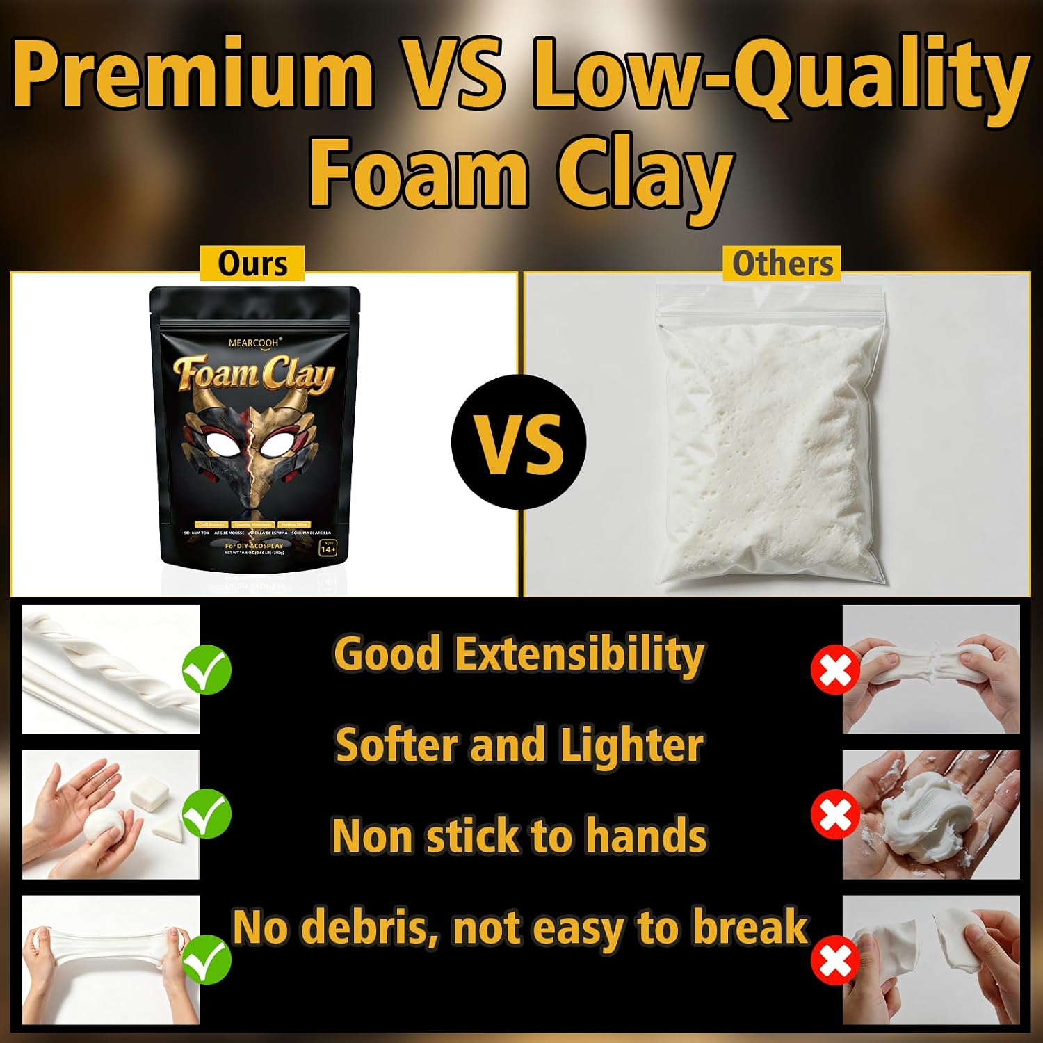 Modeling air Dry Foam Clay White Cosplay Magic Clay 100g (3.53oz) — image 6 of 8