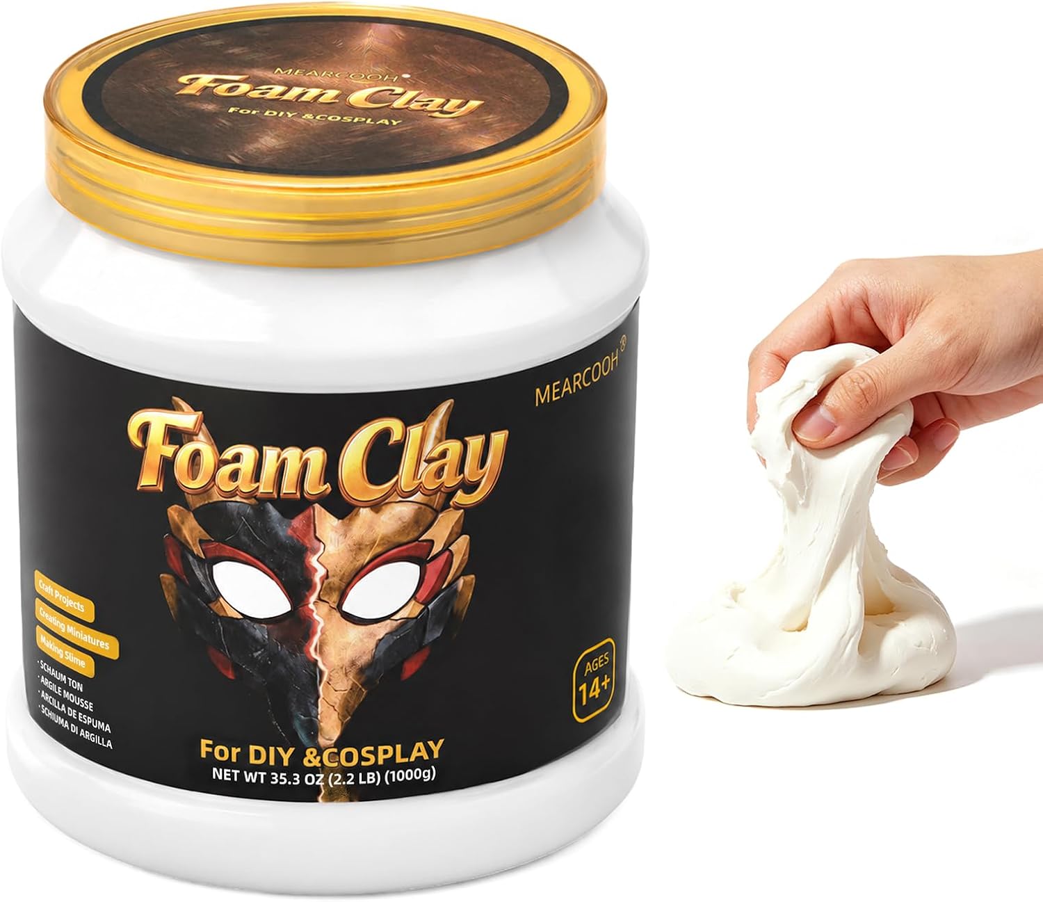 Modeling air Dry Foam Clay White Cosplay Magic Clay 100g (3.53oz) — image 8 of 8
