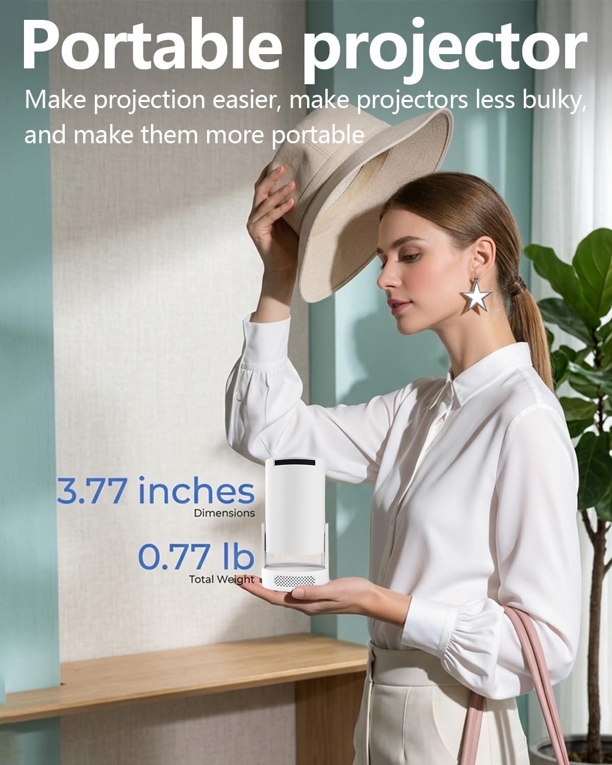 Projector with WiFi and Bluetooth, Mini Projector with Built-in App — image 6 of 9