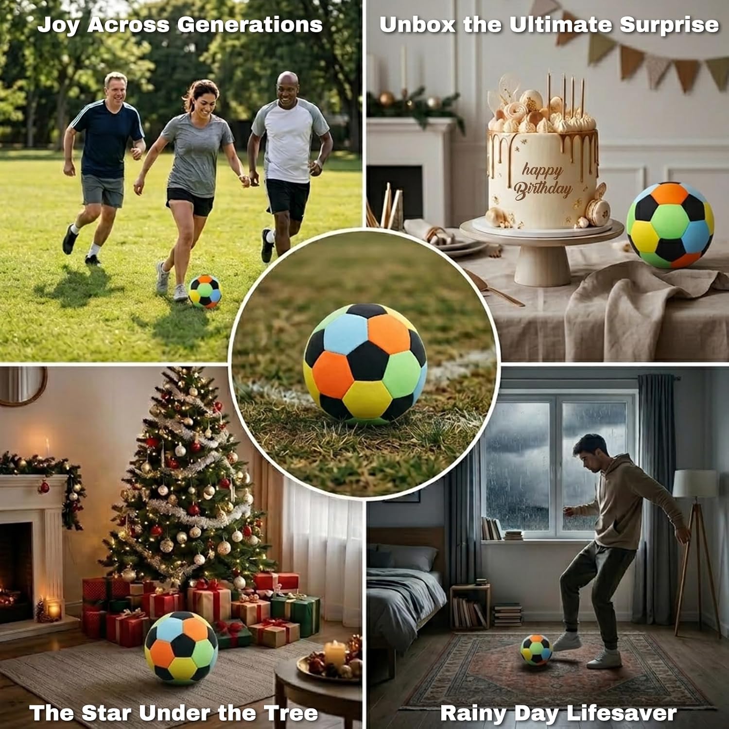 Indoor Soccer Ball Size 4 Soft Silent Soccer Inside House Ball — image 6 of 9