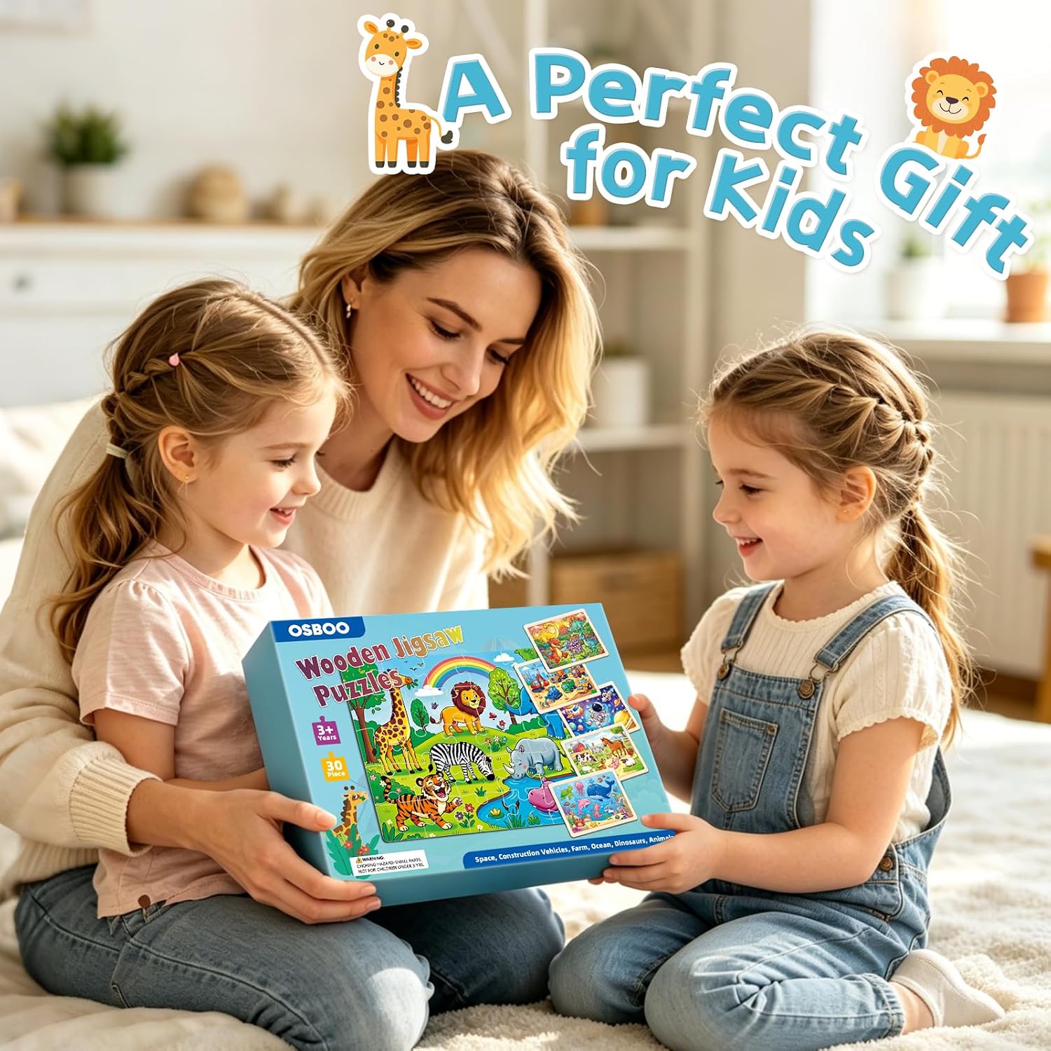Puzzles for Kids Ages 4-6, 6-Pack 30-Piece Wooden Kids Puzzles — image 8 of 9