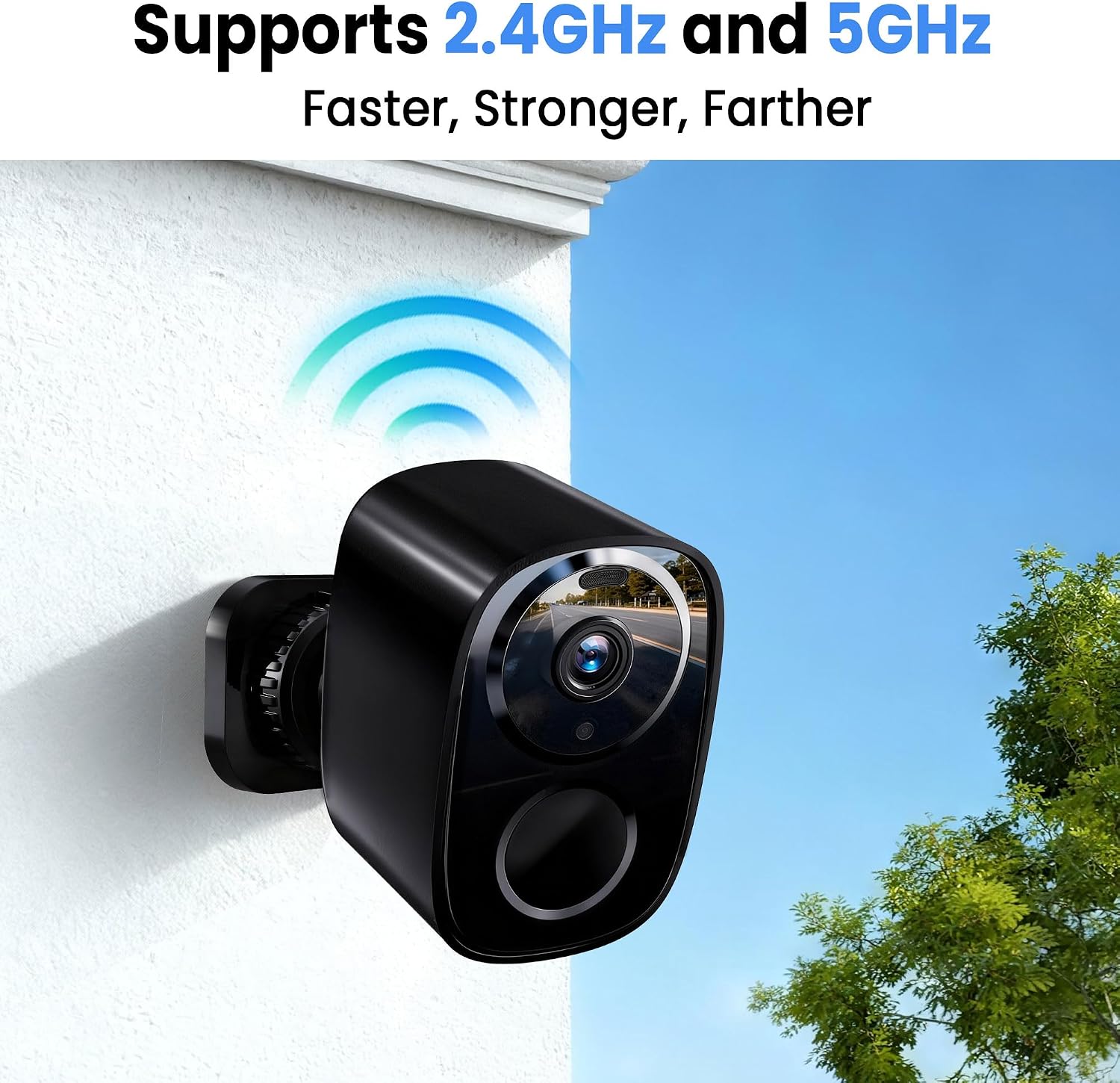 2026 Enhanced 2K UHD Security Cameras Wireless Outdoor – Free Cloud & SD Storage, Dual-Band WiFi 2.4G/5G, Full-Color Night Vision, 6-Month Battery, Motion Alerts, IP66 Weatherproof, 2-Way Talk — image 5 of 8
