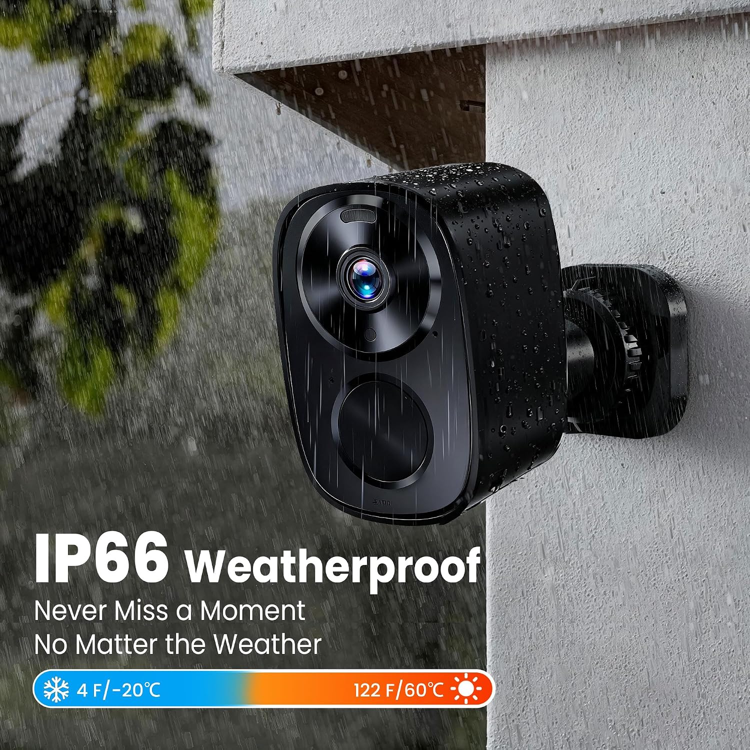 2026 Enhanced 2K UHD Security Cameras Wireless Outdoor – Free Cloud & SD Storage, Dual-Band WiFi 2.4G/5G, Full-Color Night Vision, 6-Month Battery, Motion Alerts, IP66 Weatherproof, 2-Way Talk — image 7 of 8