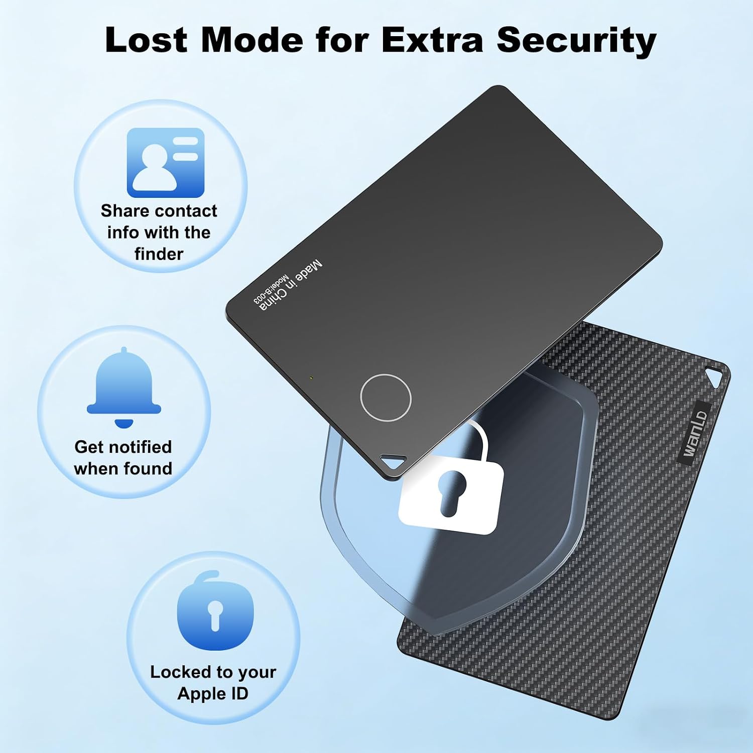 Wallet Tracker Card for Apple Find My, [Apple MFi Certified], 5+ Year Battery, iOS Only Bluetooth Item Finder, Ultra-Slim Smart Card Tracker for Wallet, Passport, Luggage, Purse & Backpack — image 6 of 7