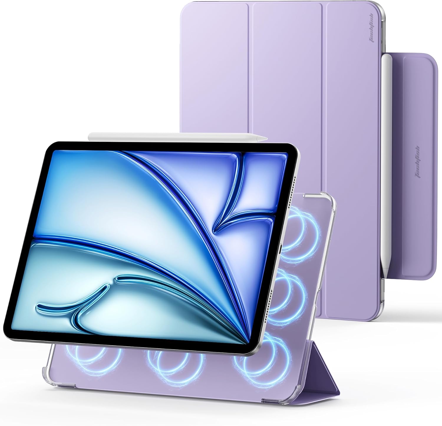 Case for iPad Air 11 Inch M4/M3/M2 (2026/2025/2024), iPad Air 5th/4th Gen (2022/2020), Removable Magnetic Cover, 3 Viewing/Writing Angles, Four-Corner Protectiv, Auto Wake and Sleep (White) — image 10 of 11