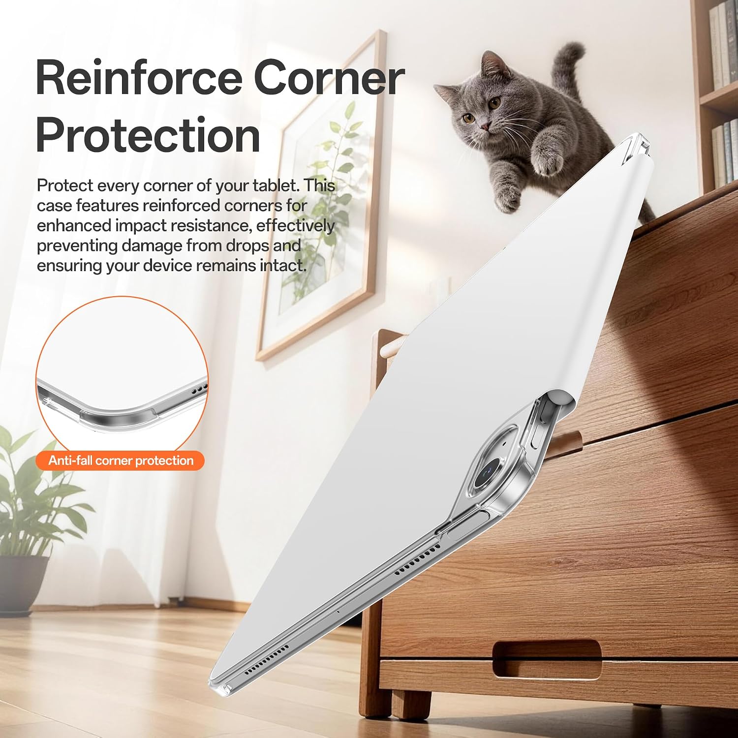 Case for iPad Air 11 Inch M4/M3/M2 (2026/2025/2024), iPad Air 5th/4th Gen (2022/2020), Removable Magnetic Cover, 3 Viewing/Writing Angles, Four-Corner Protectiv, Auto Wake and Sleep (White) — image 3 of 11