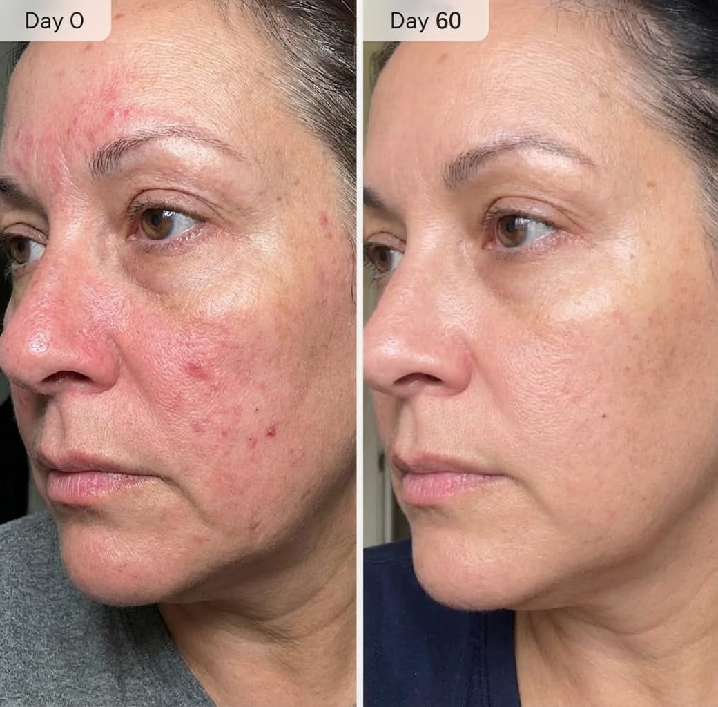 Micro Infusion System for Face & Neck-Micro Infusion Kit to Leave Skin Firmer & Smoother-0.25mm Facial Stamp with Collagen & Hyaluronic Acid Serum for At Home Glow and Anti-aging-3 Month Supply — image 5 of 10