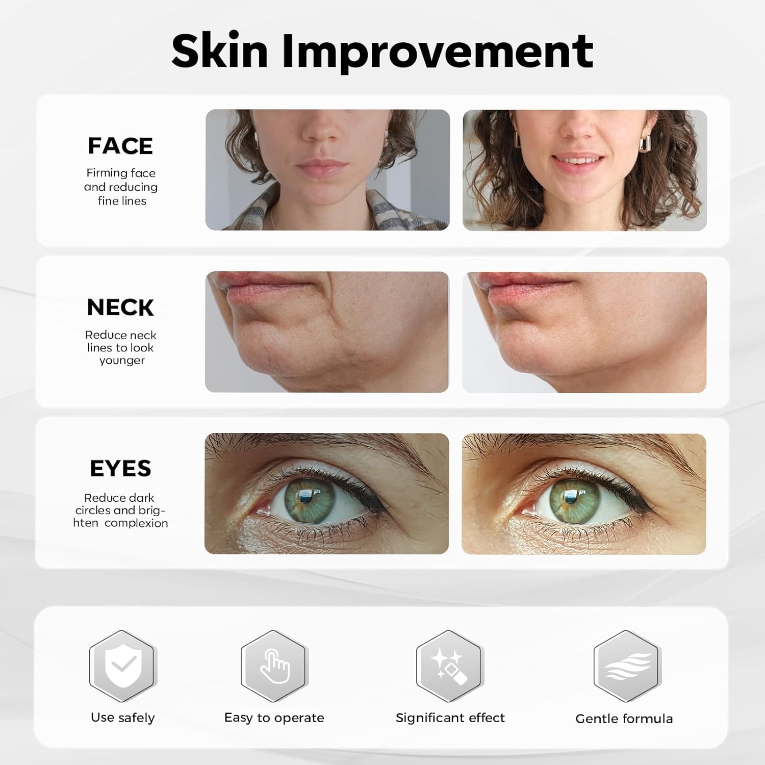 Micro Infusion System for Face & Neck-Micro Infusion Kit to Leave Skin Firmer & Smoother-0.25mm Facial Stamp with Collagen & Hyaluronic Acid Serum for At Home Glow and Anti-aging-3 Month Supply — image 7 of 10