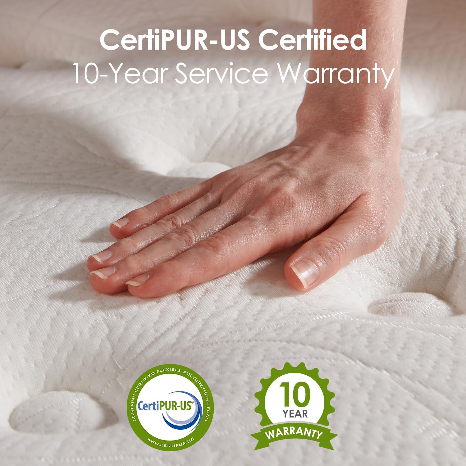14 Inch Queen Mattress, Medium Firm Hybrid Mattress Queen with Zoned Pocket Springs & Memory Foam for Pressure Relief, Motion Isolation | Fiberglass-Free, CertiPUR-US Certified | 80" x 60" — image 2 of 8