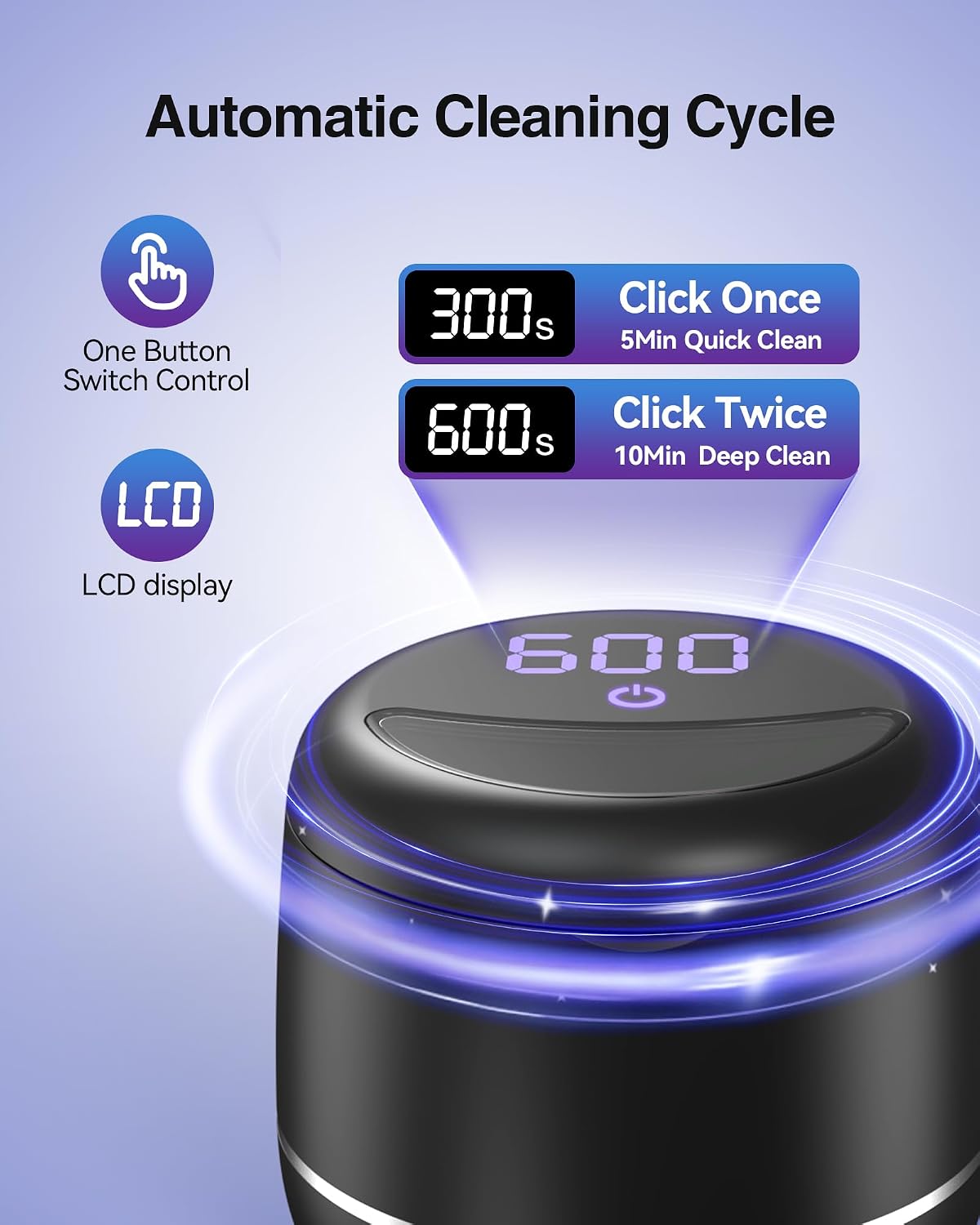 Ultrasonic Retainer Cleaner Machine for Night Guard, 48kHz, 7.8oz — image 4 of 10