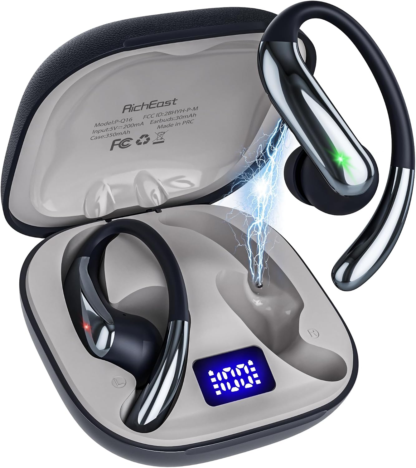 AI Translation Earbuds Real Time 4-in-1 Translation Headphones 50H Playtime Translating Device Audifonos Traductores Inglés Español for Face-to-Face & Travel Business Tangerine — image 10 of 12