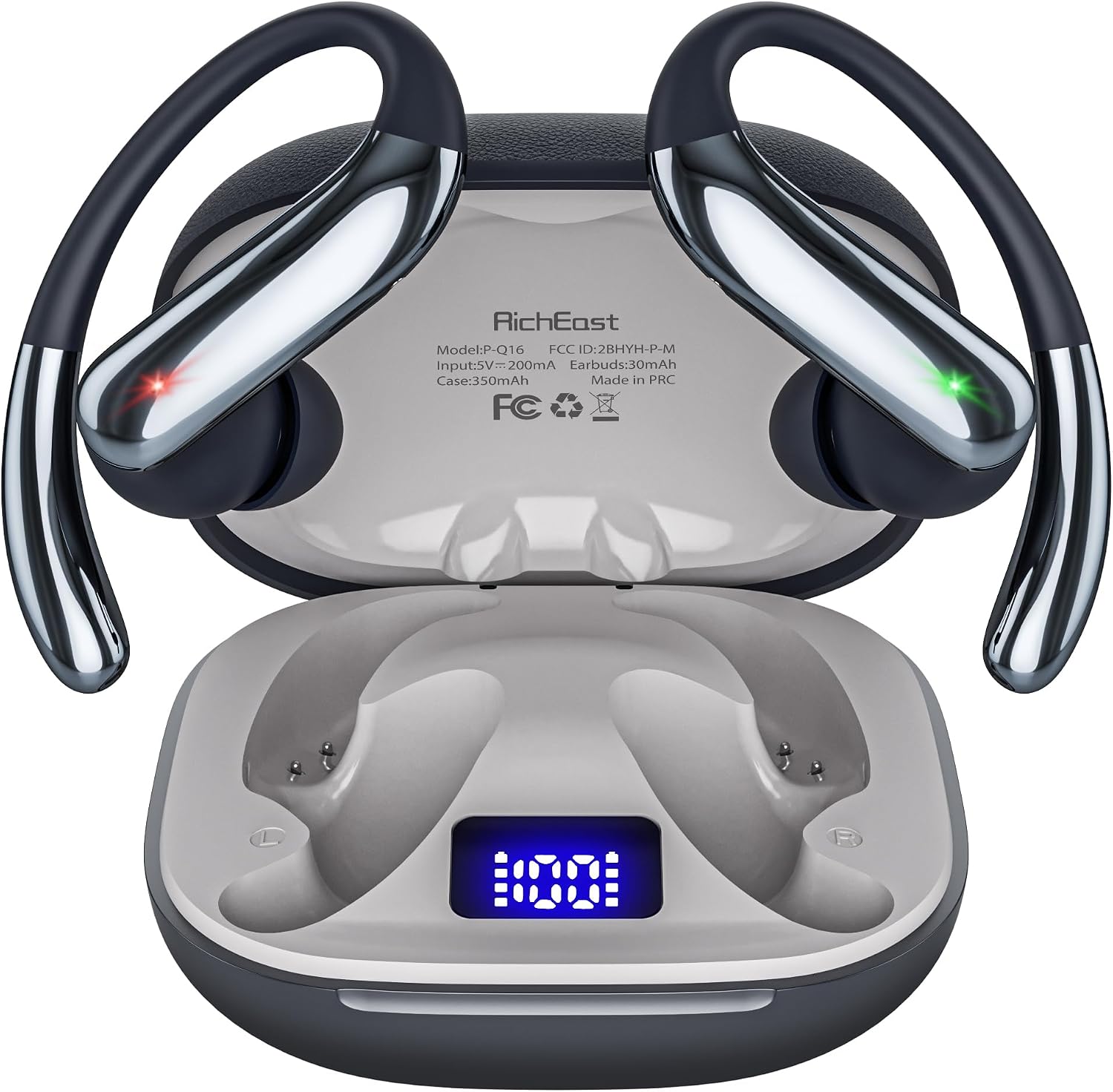 AI Translation Earbuds Real Time 4-in-1 Translation Headphones 50H Playtime Translating Device Audifonos Traductores Inglés Español for Face-to-Face & Travel Business Tangerine — image 11 of 12