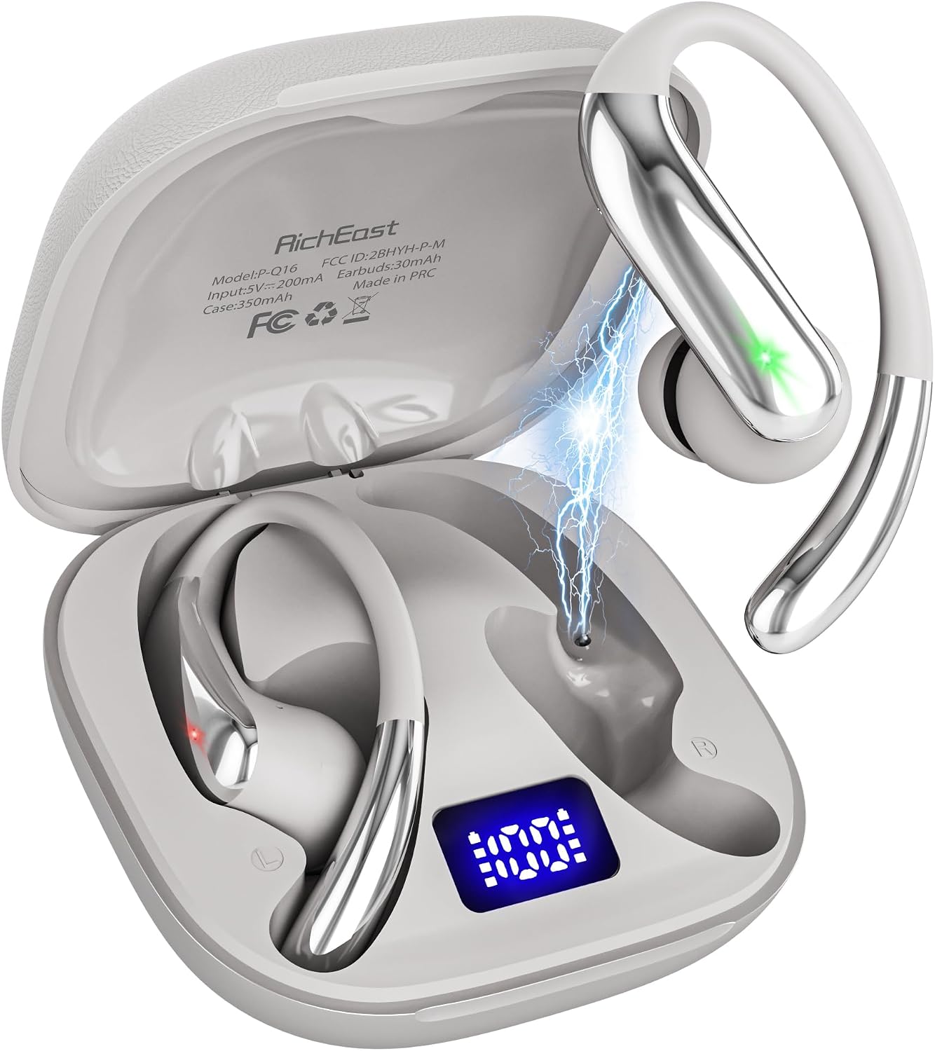 AI Translation Earbuds Real Time 4-in-1 Translation Headphones 50H Playtime Translating Device Audifonos Traductores Inglés Español for Face-to-Face & Travel Business Tangerine — image 9 of 12