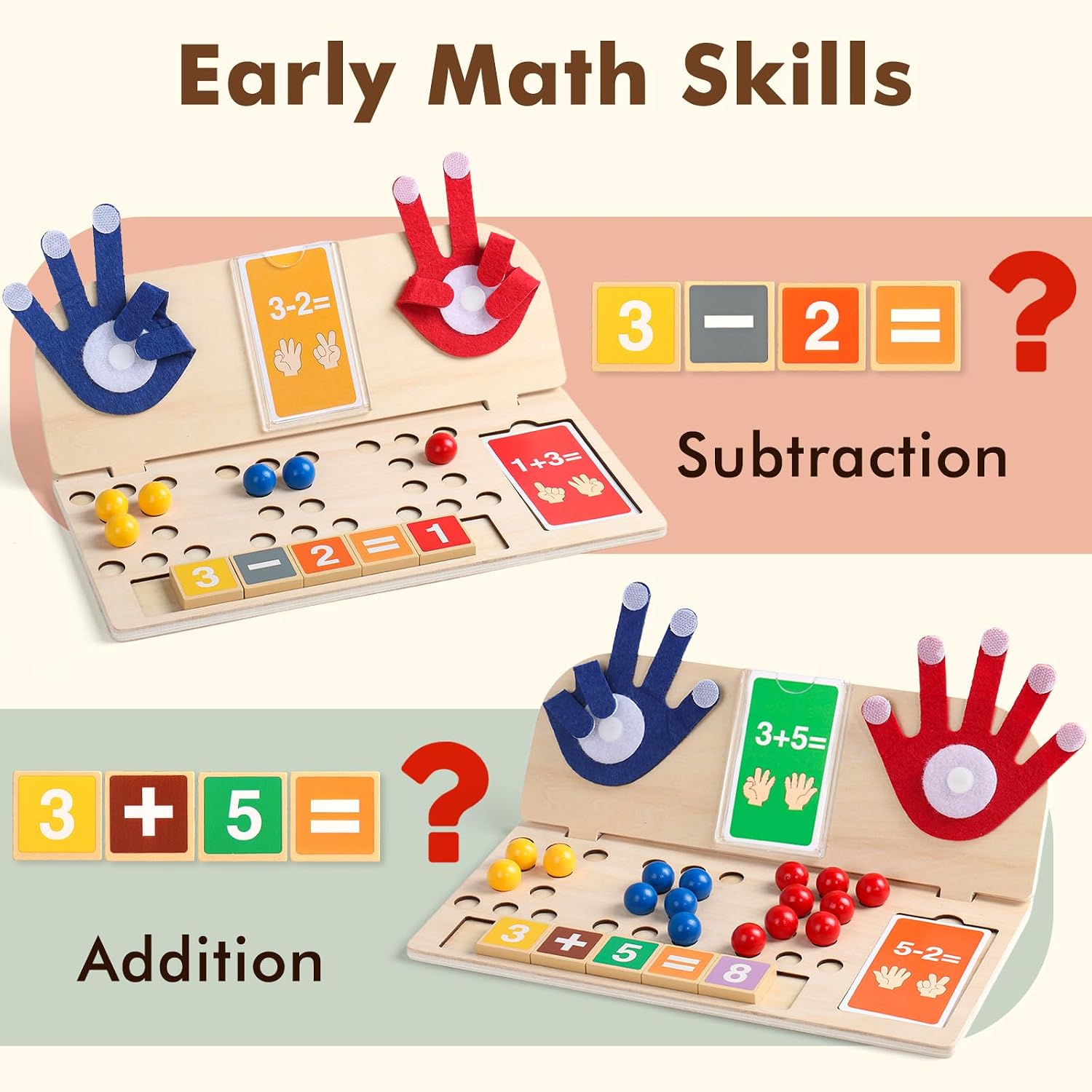 Math Manipulatives Montessori Toys for 3 Year Old Preschool Educational Toy — image 4 of 8