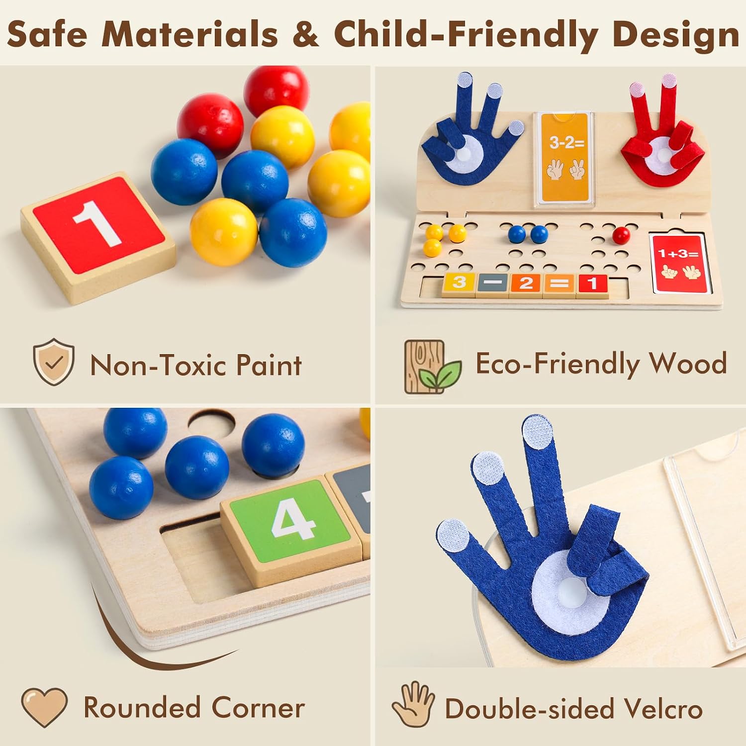 Math Manipulatives Montessori Toys for 3 Year Old Preschool Educational Toy — image 5 of 8