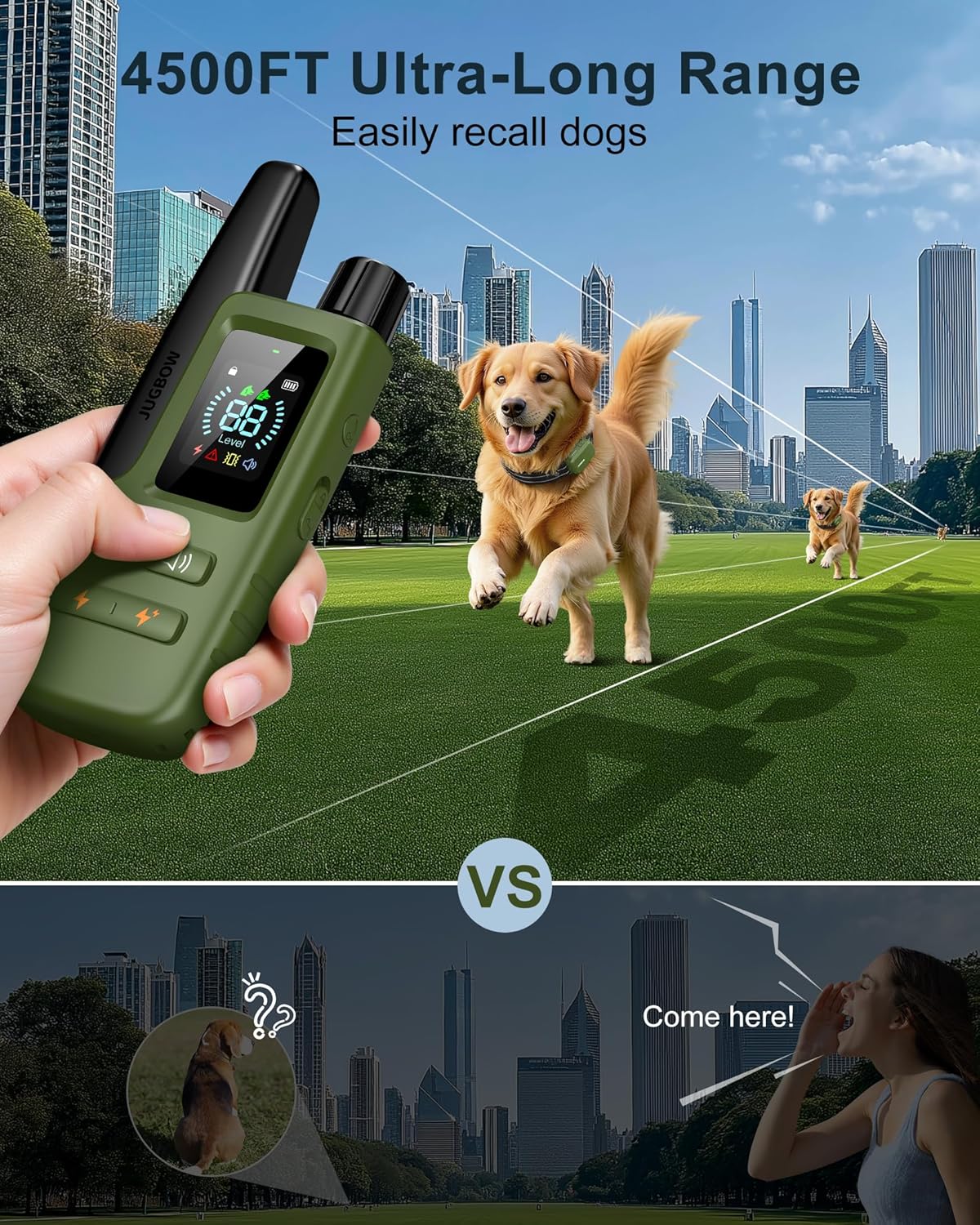 Dog Shock Collar - 4500FT Dog Training Collar with Remote for 10-120lbs Dog — image 3 of 8