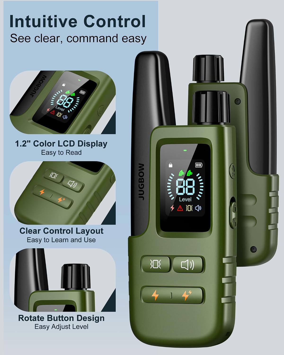 Dog Shock Collar - 4500FT Dog Training Collar with Remote for 10-120lbs Dog — image 7 of 8