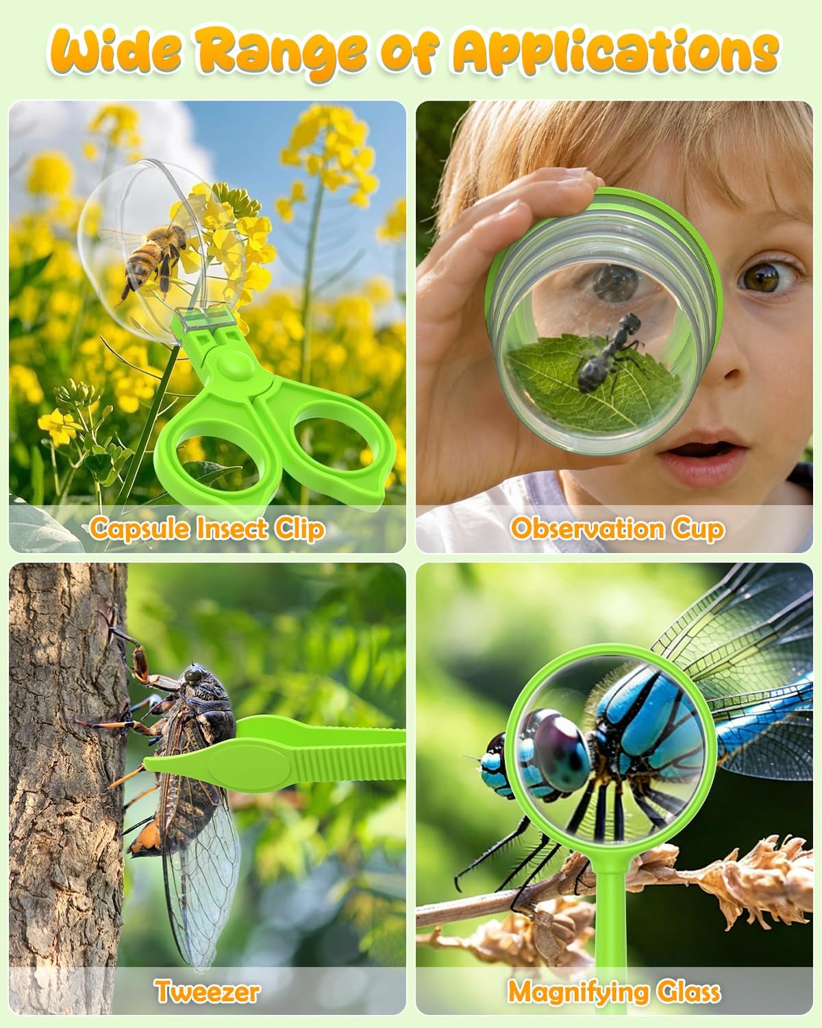 Bug Catcher for Kids,Kids Microscope,3-in-1 Insect Catching Kit for Kid — image 9 of 10