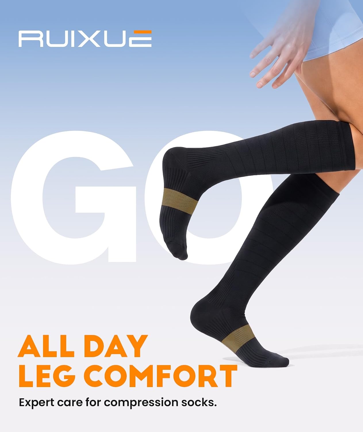 Compression Socks Women Men, All-Day Comfort 20-30mmHg Circulation Support for Nurse Travel Flying Daily Running Sports Use — image 8 of 8
