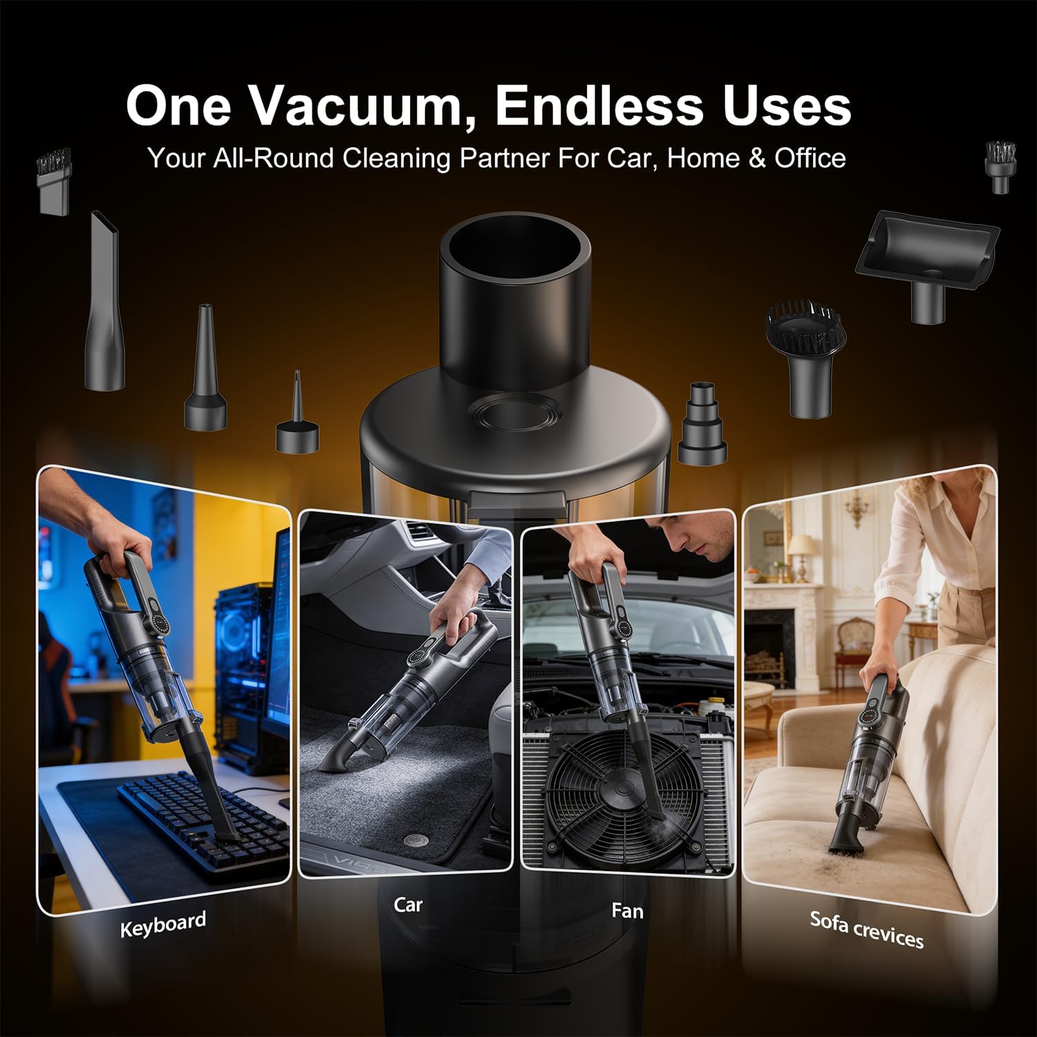 25Kpa Handheld Vacuum Cordless Cleans Car, Home and Office Fast — image 7 of 8