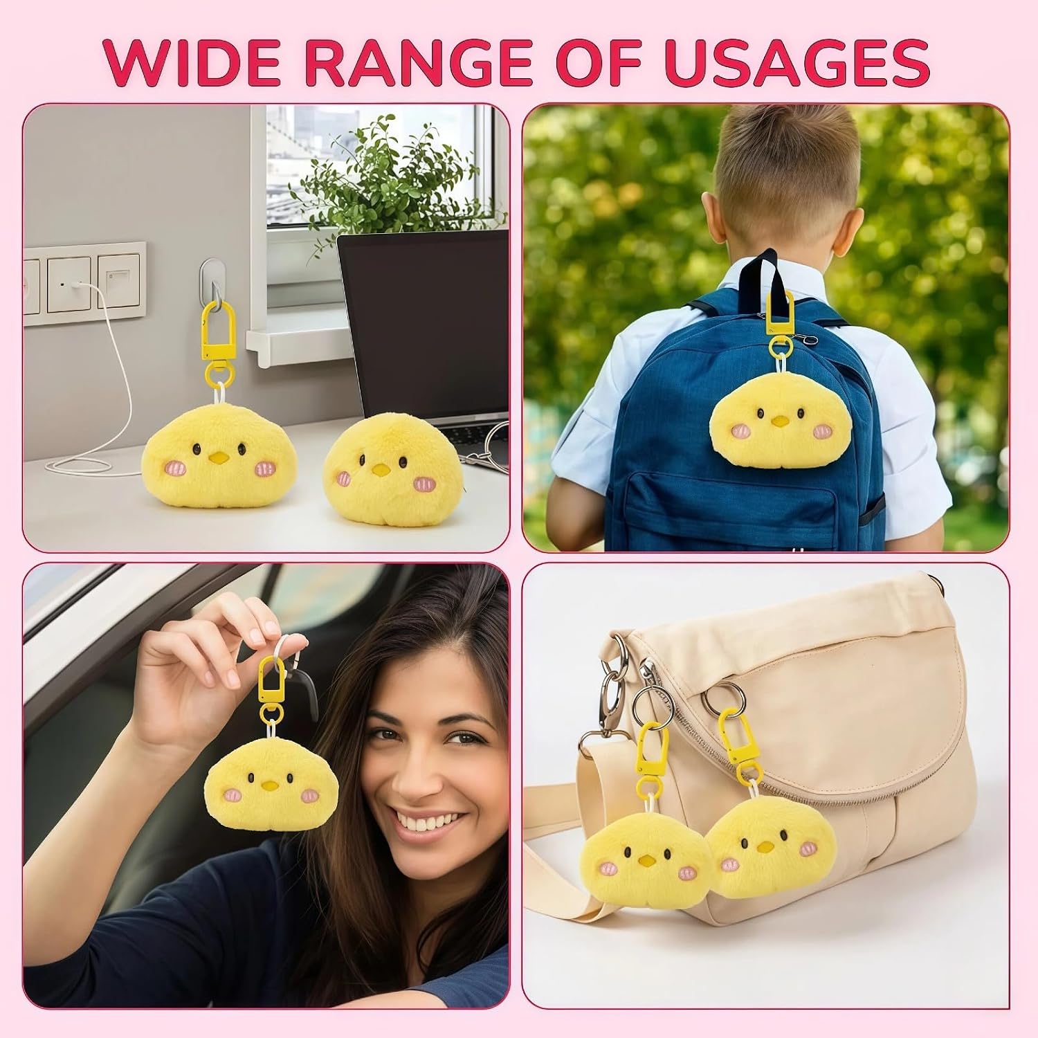 24 Pcs Cute Plush Keychains Stuffed Animals Keychain Party Favors Carnival Prizes,School Gifts,Goodie Bags Birthday — image 2 of 8