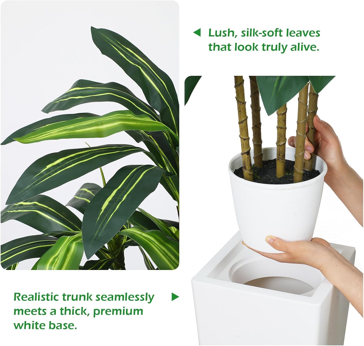 5FT Artificial Dracanea Plant with Heavy Duty Planter — image 2 of 9