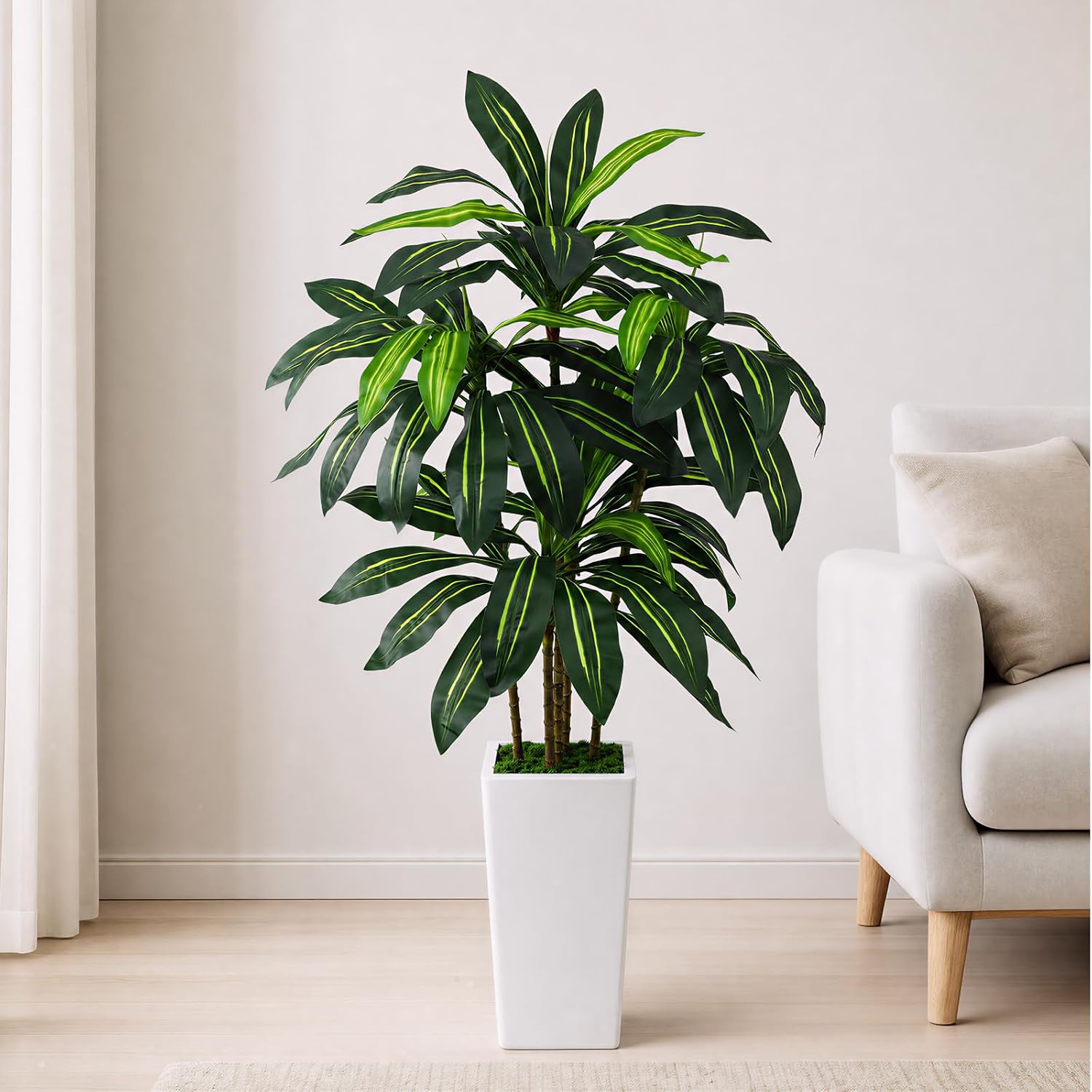 5FT Artificial Dracanea Plant with Heavy Duty Planter — image 8 of 9