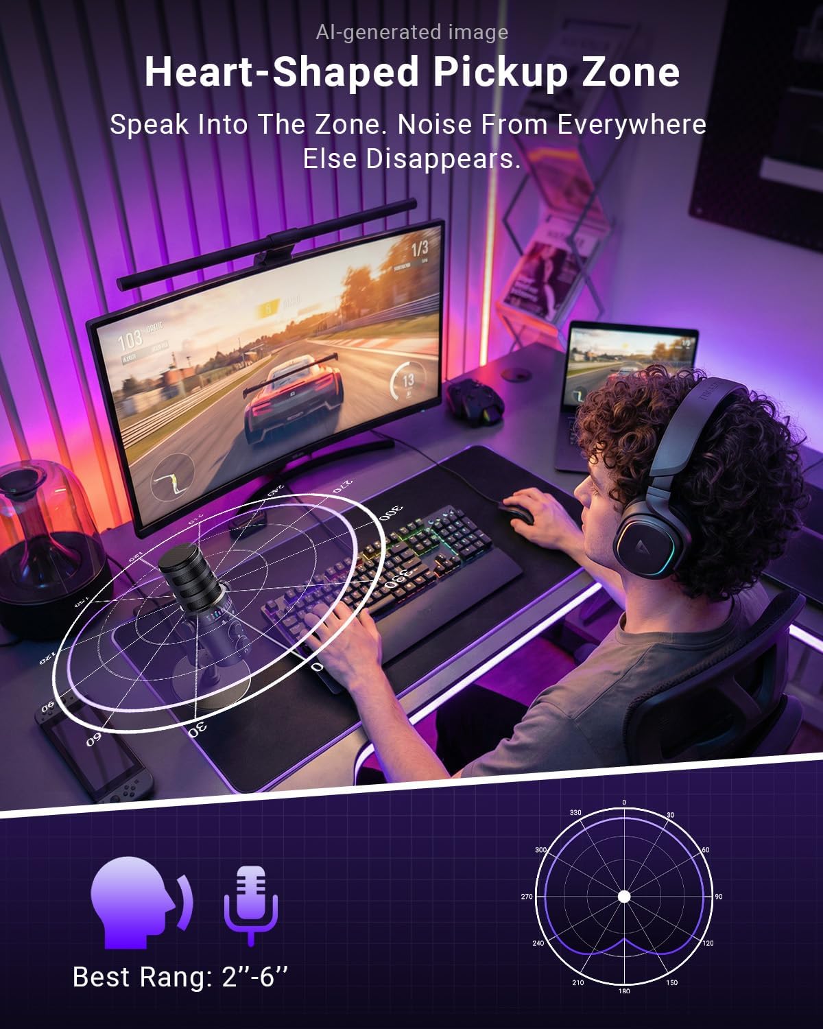 MH-01 RGB USB Condenser Microphone — image 6 of 8