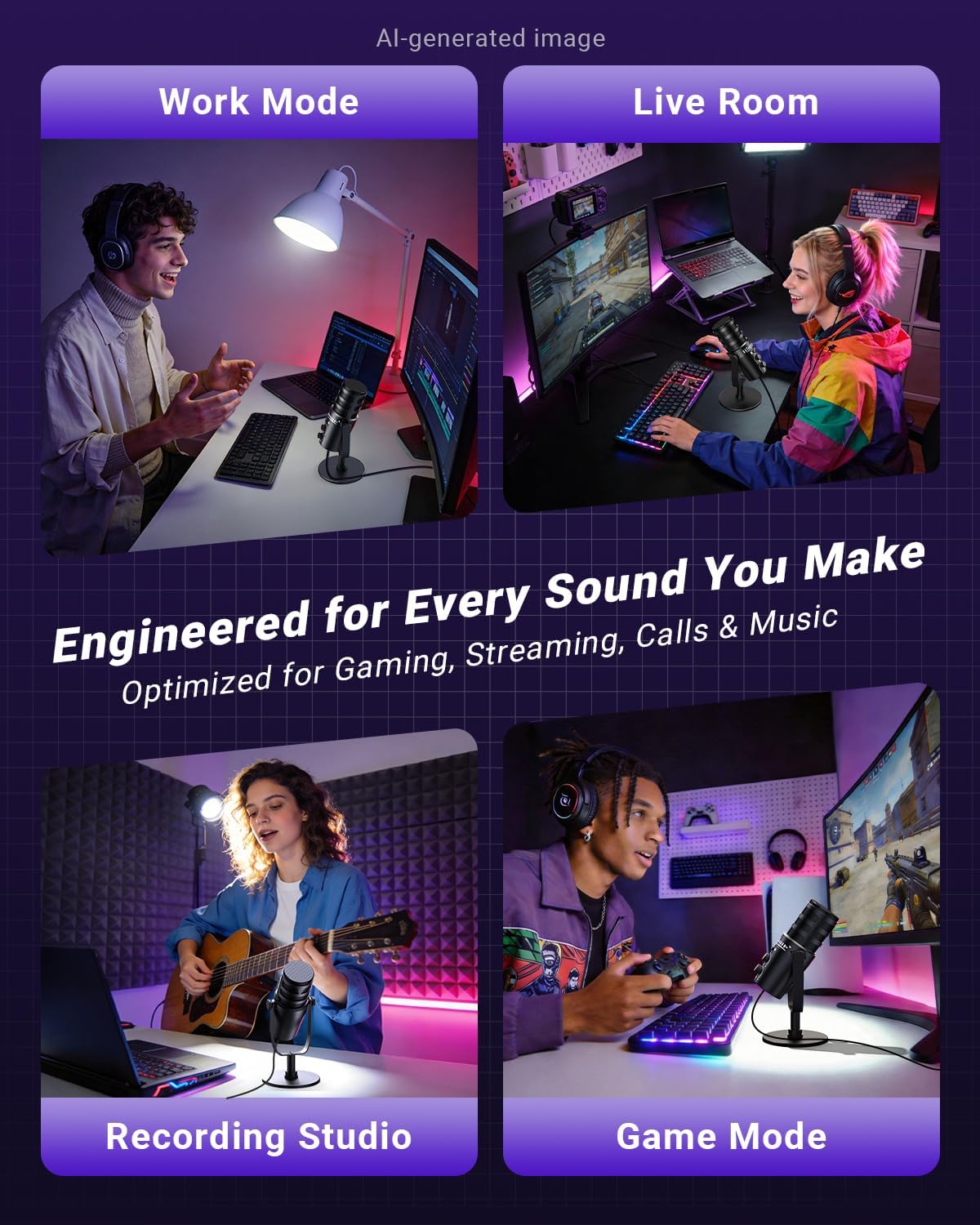 MH-01 RGB USB Condenser Microphone — image 7 of 8
