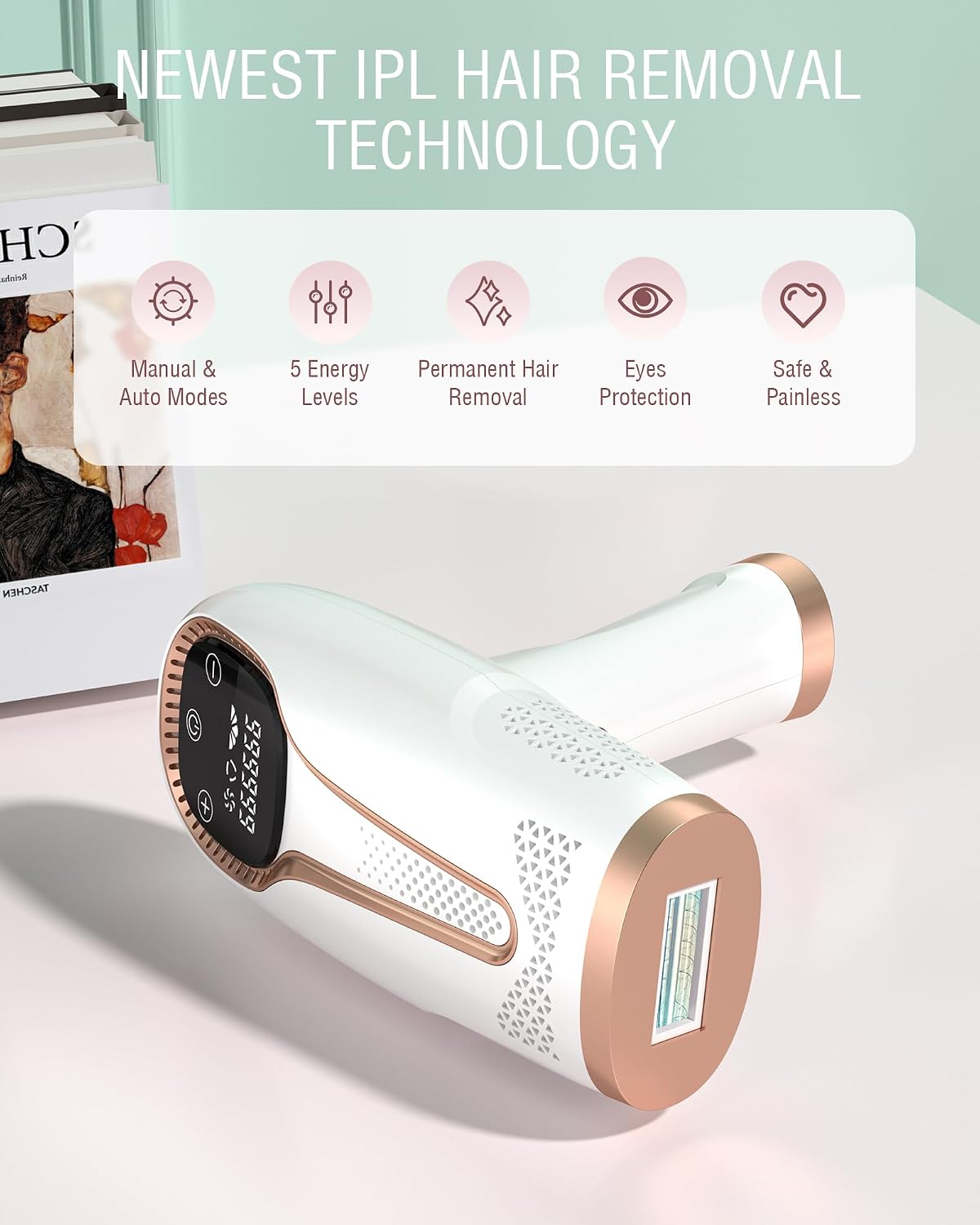 At-Home 21J IPL Hair Removal Device for Women & Men, Painless 92% Reduction — image 2 of 9