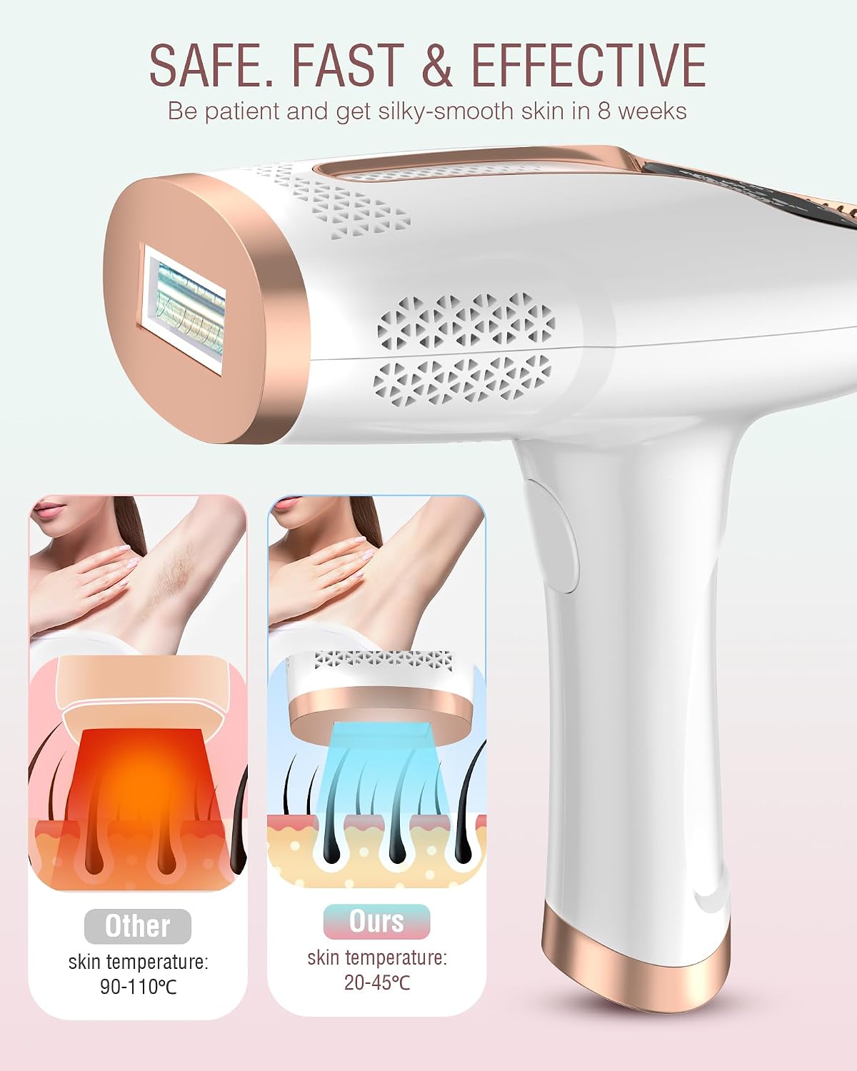 At-Home 21J IPL Hair Removal Device for Women & Men, Painless 92% Reduction — image 5 of 9