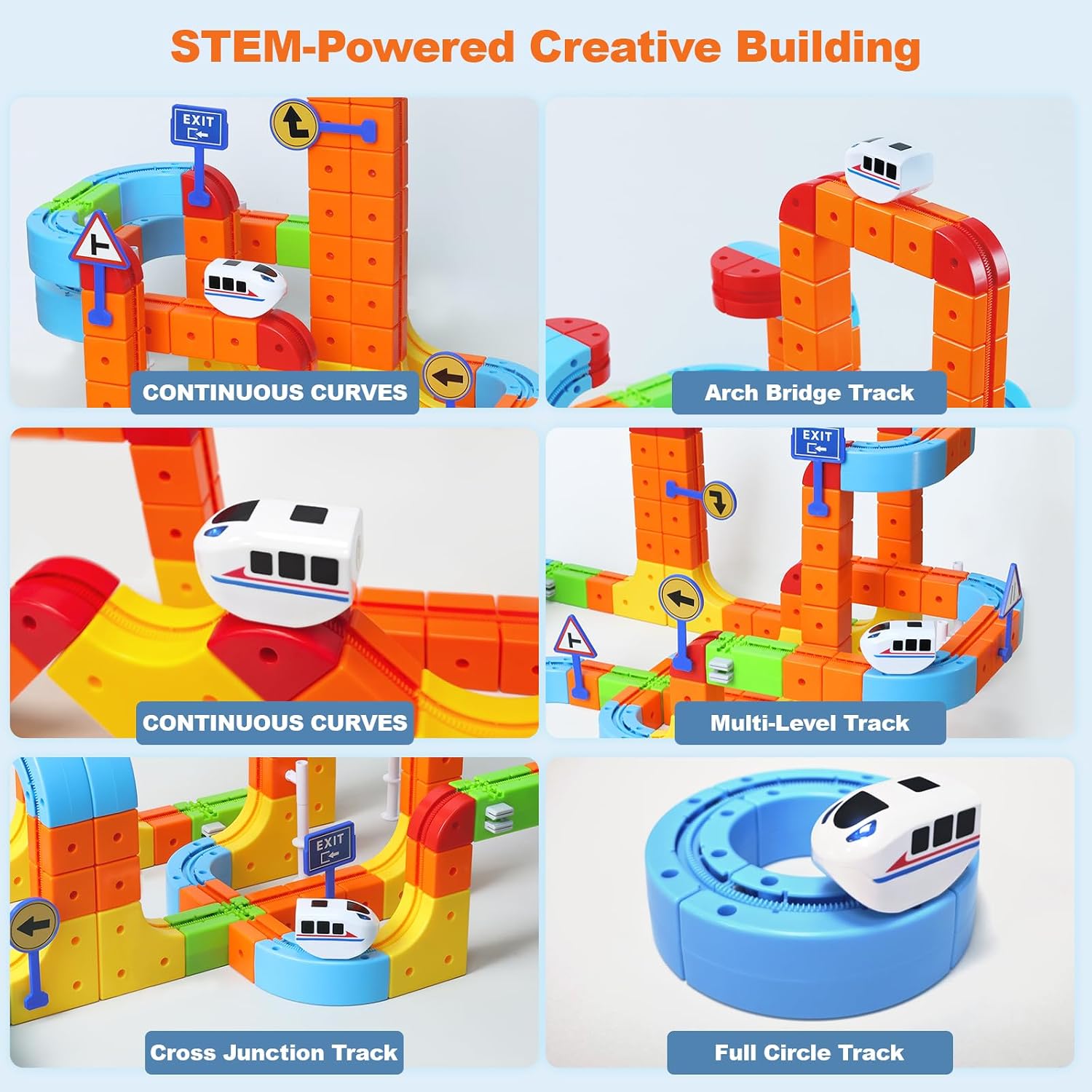 146 PCS Electric Train Set for Kids, 3D Flexible Race Track STEM Toy — image 4 of 8
