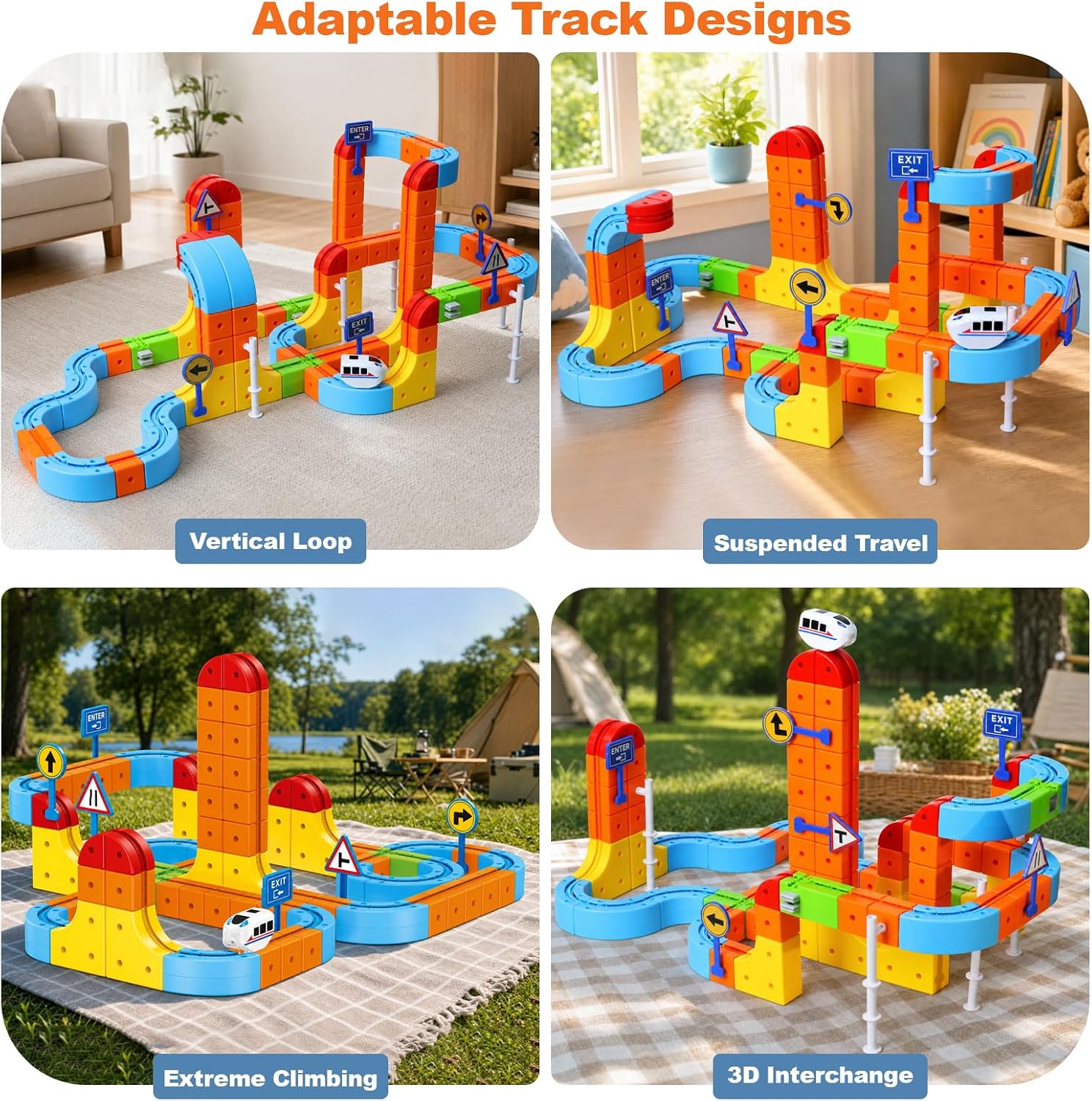 146 PCS Electric Train Set for Kids, 3D Flexible Race Track STEM Toy — image 5 of 8