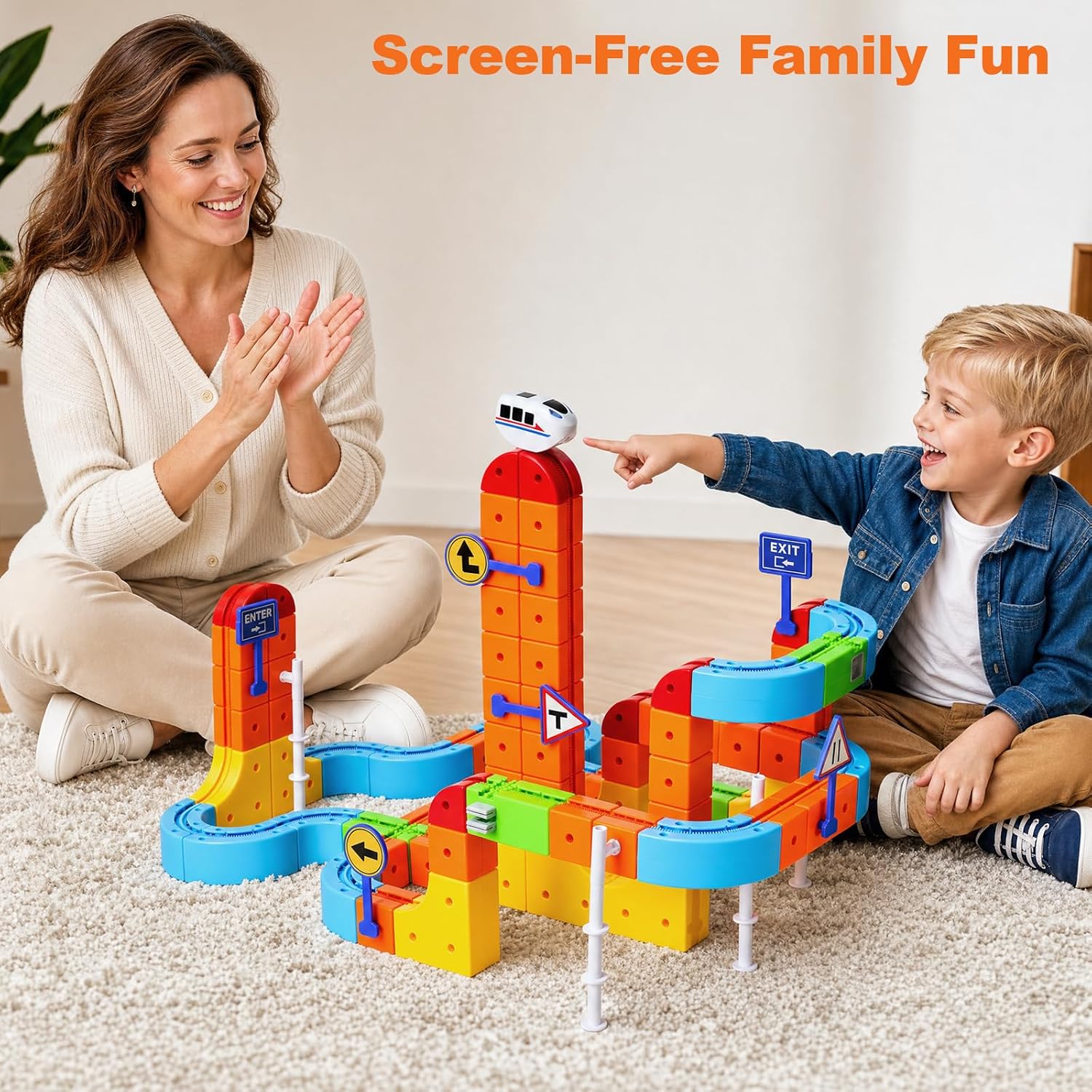 146 PCS Electric Train Set for Kids, 3D Flexible Race Track STEM Toy — image 6 of 8