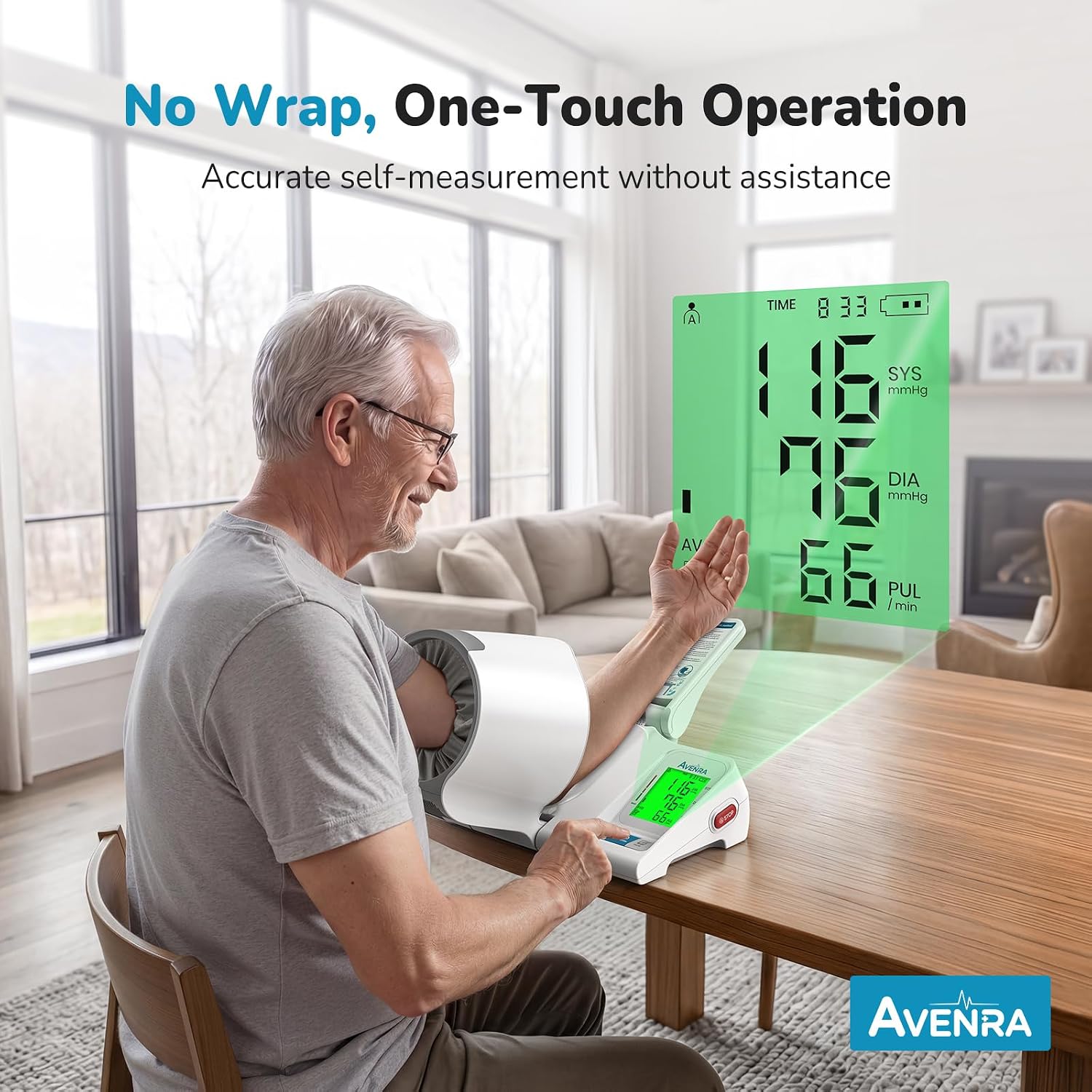 Blood Pressure Monitor for Home Use, No-Wrap Auto-Fit Design — image 2 of 9