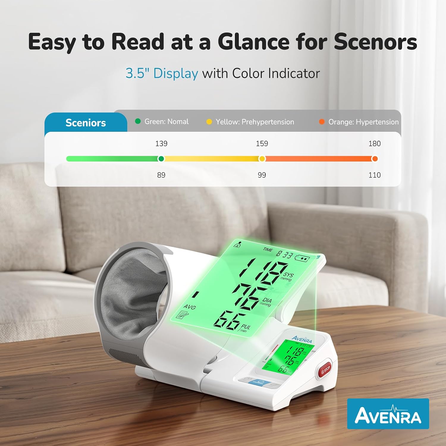 Blood Pressure Monitor for Home Use, No-Wrap Auto-Fit Design — image 6 of 9