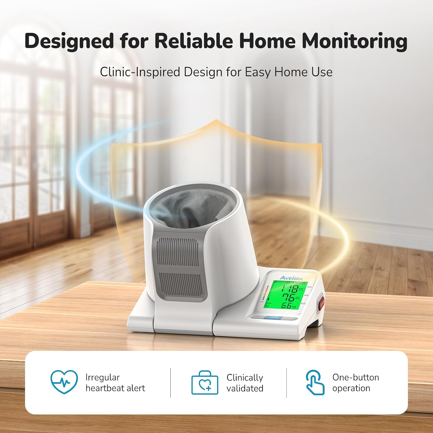Blood Pressure Monitor for Home Use, No-Wrap Auto-Fit Design — image 7 of 9