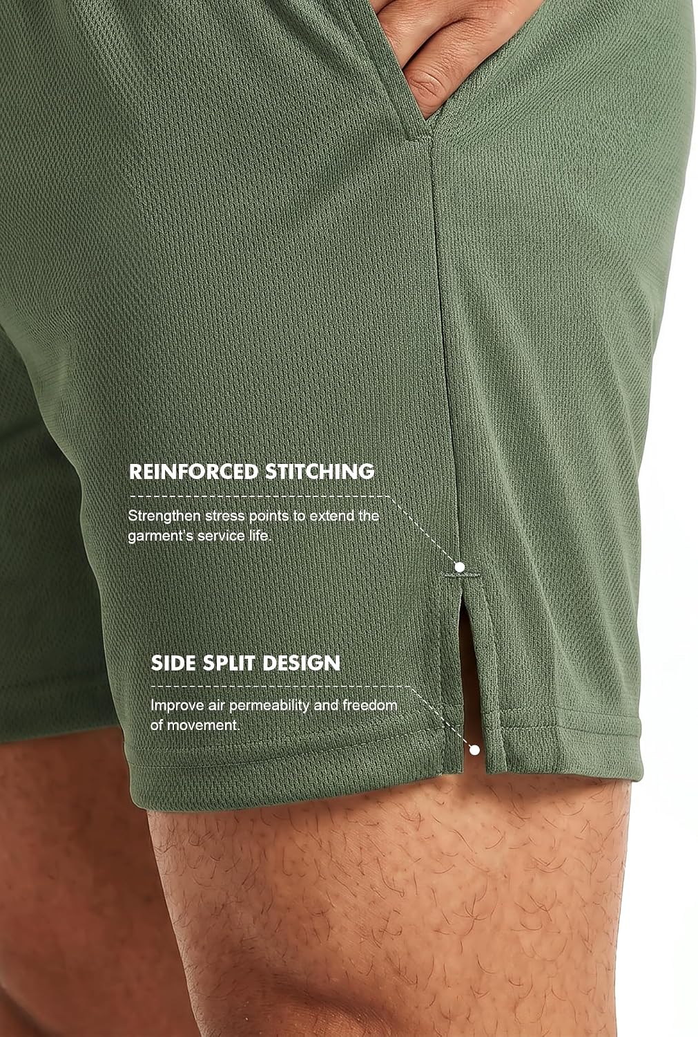 2 Pack Men's Athletic Shorts 5" Quick Dry for Gym Running Workout — image 2 of 7
