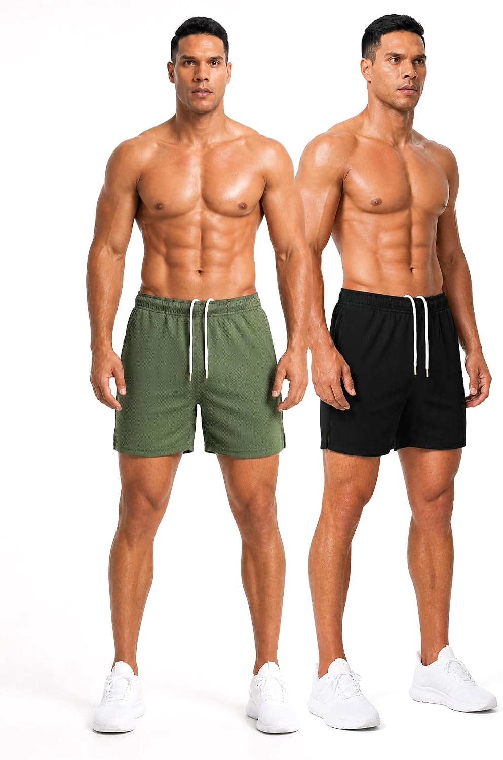 2 Pack Men's Athletic Shorts 5" Quick Dry for Gym Running Workout — image 3 of 7