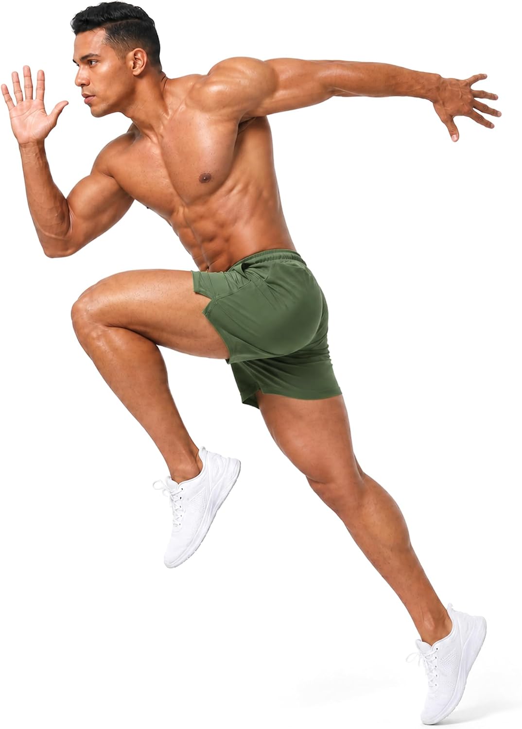 2 Pack Men's Athletic Shorts 5" Quick Dry for Gym Running Workout — image 6 of 7
